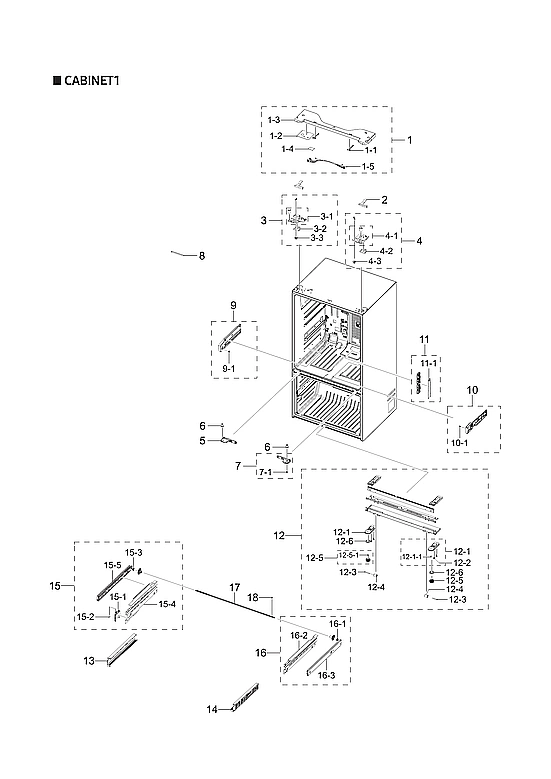 CABINET 1 PARTS