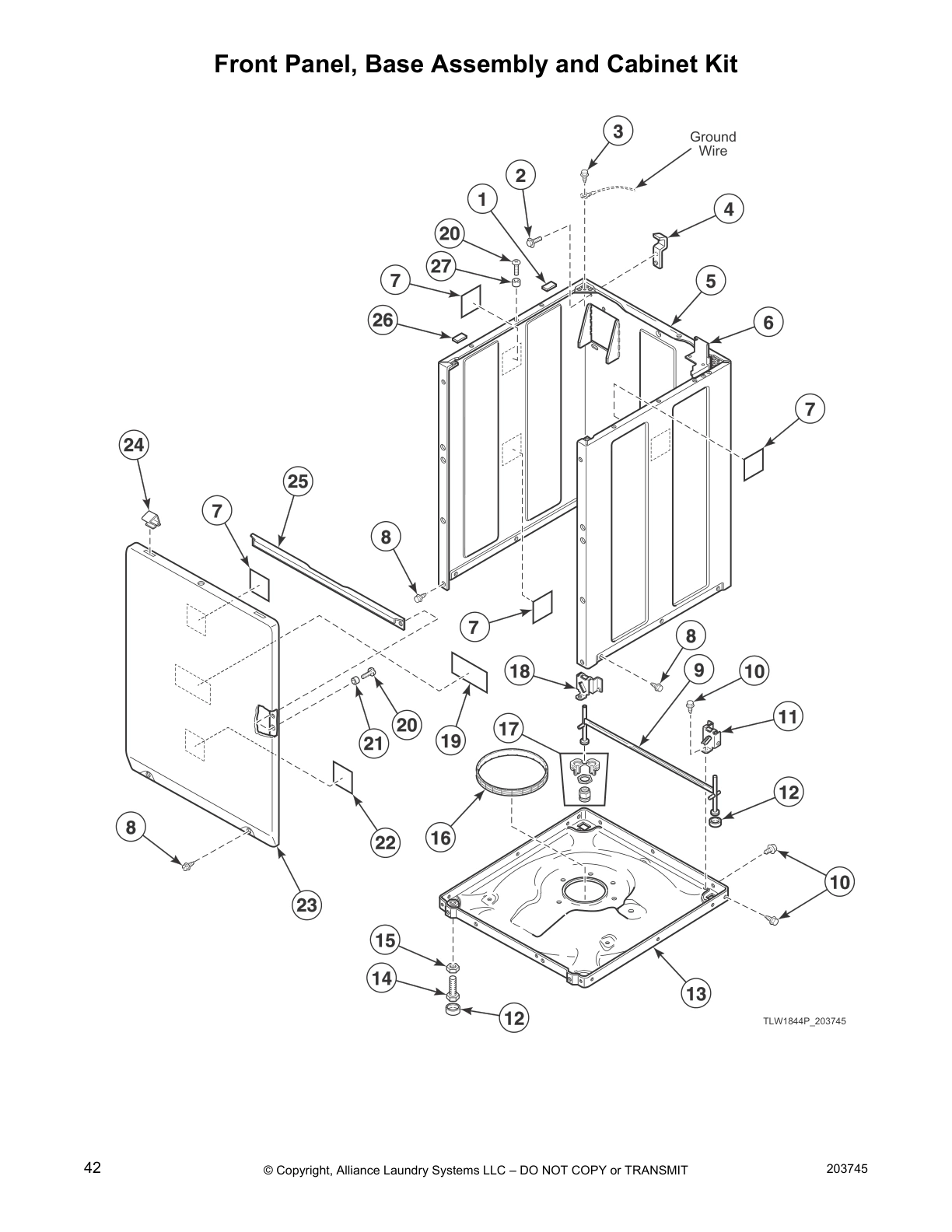 Front Panel, Base Assembly and Cabinet Kit