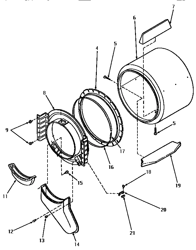 04 - FR BLKHD, AIR DUCT, FELT SEAL & CYLINDER