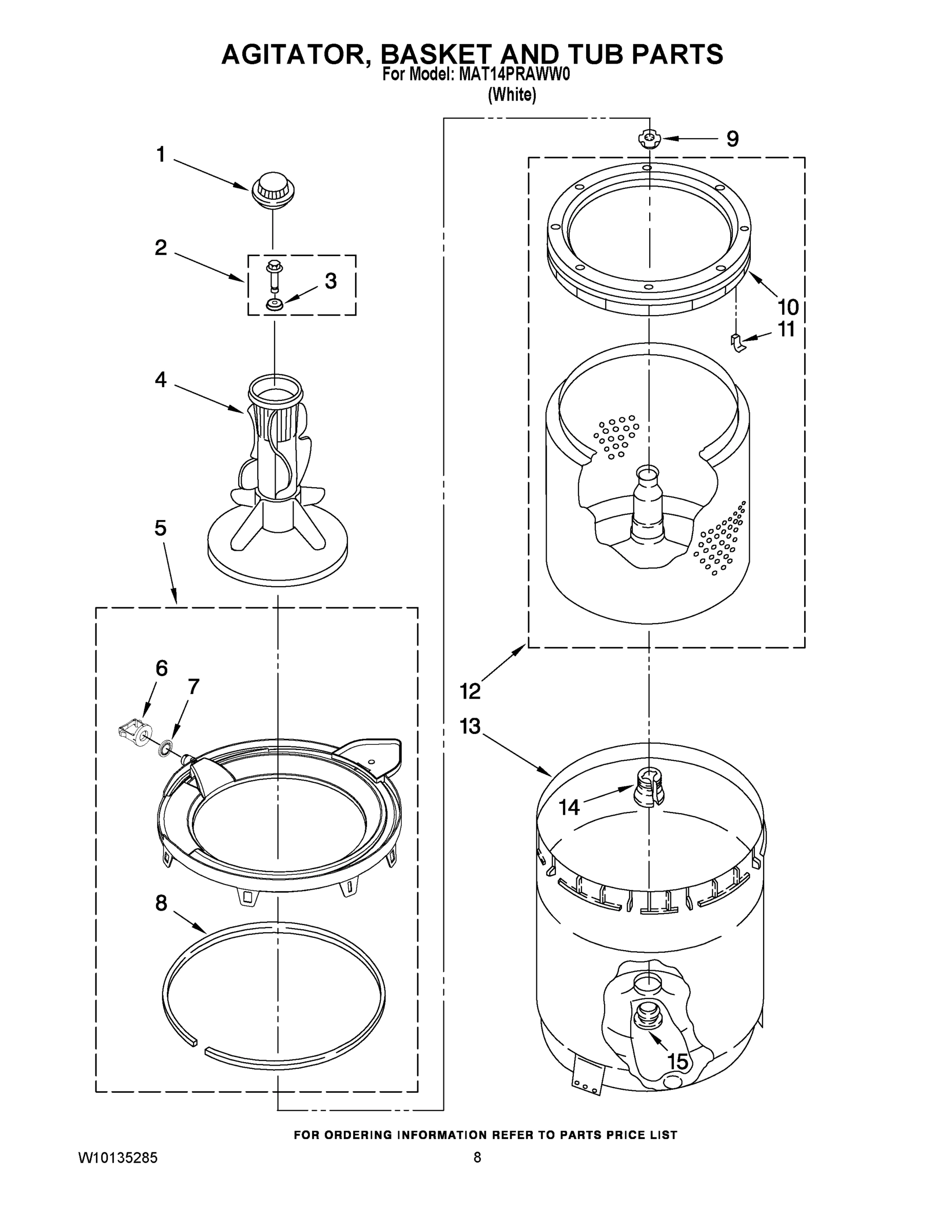 04 - AGITATOR, BASKET AND TUB PARTS