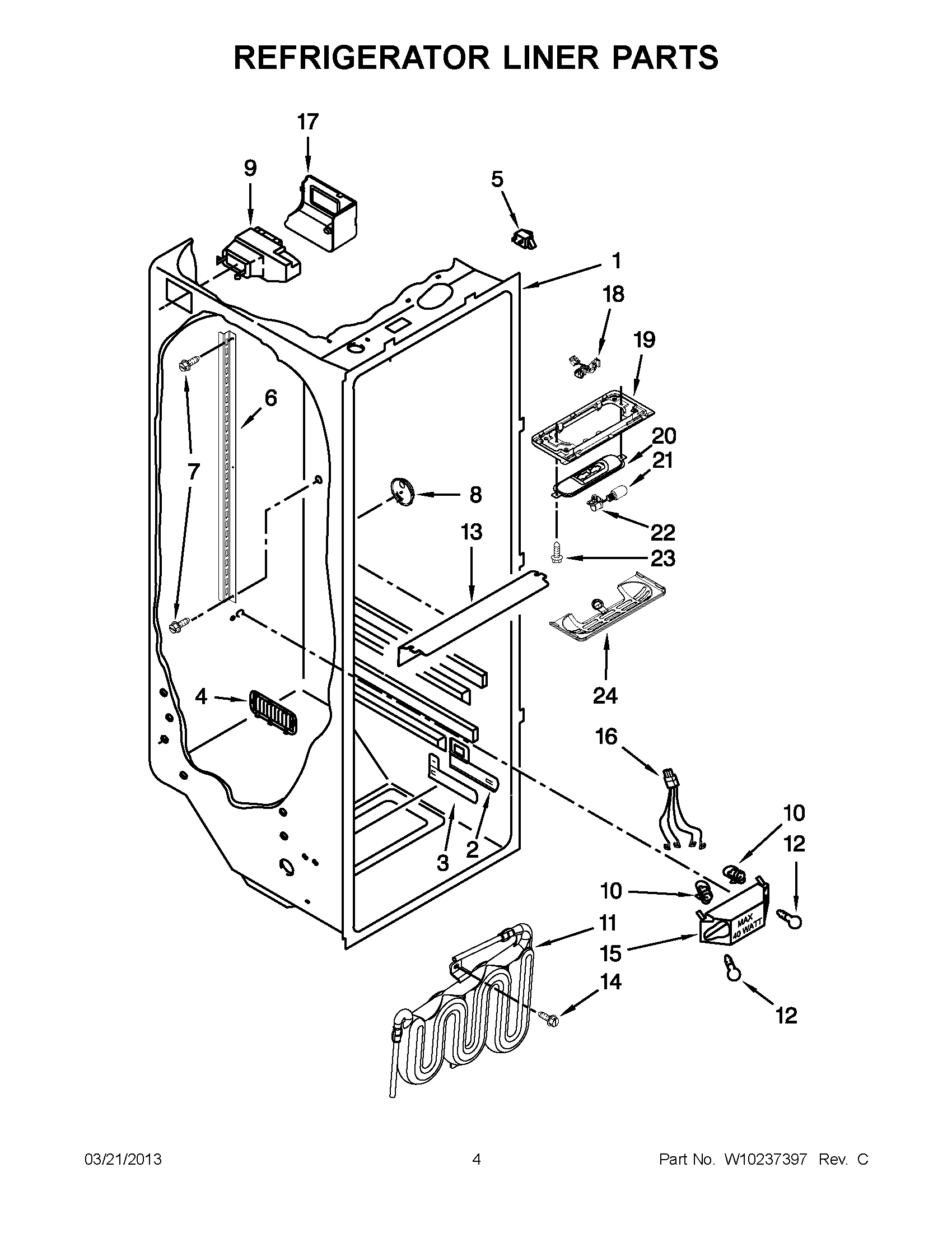 02 - REFRIGERATOR LINER PARTS