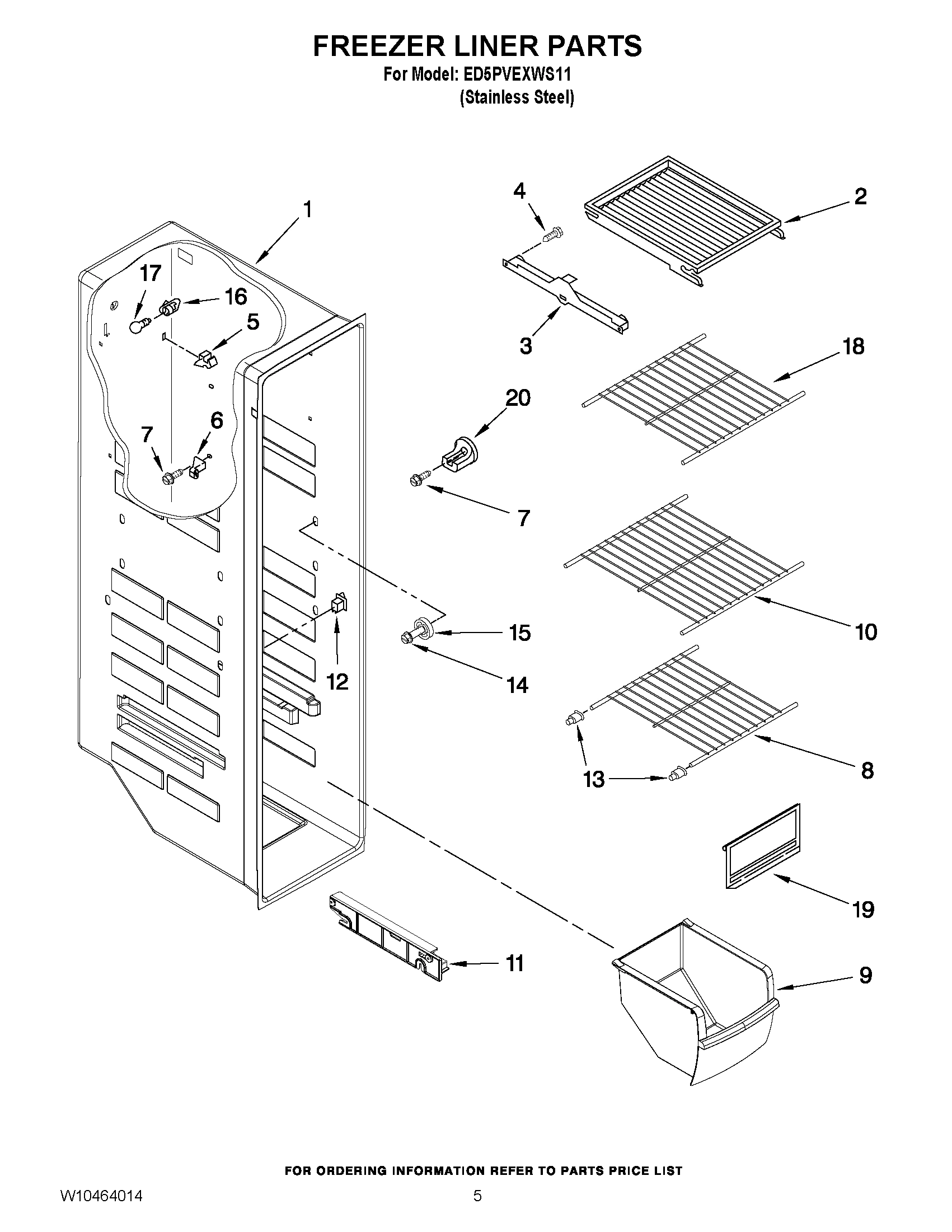 04 - FREEZER LINER PARTS