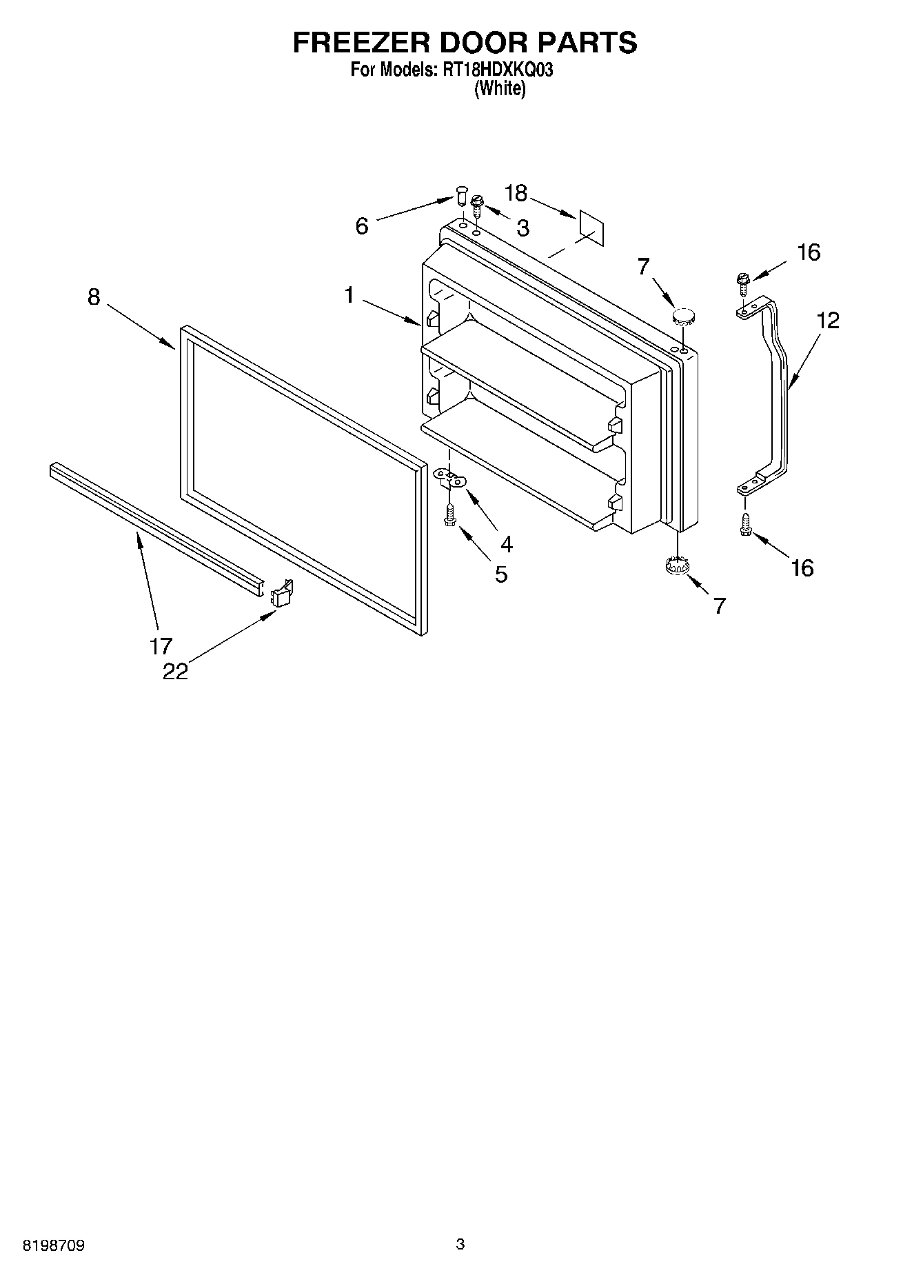 02 - FREEZER DOOR PARTS