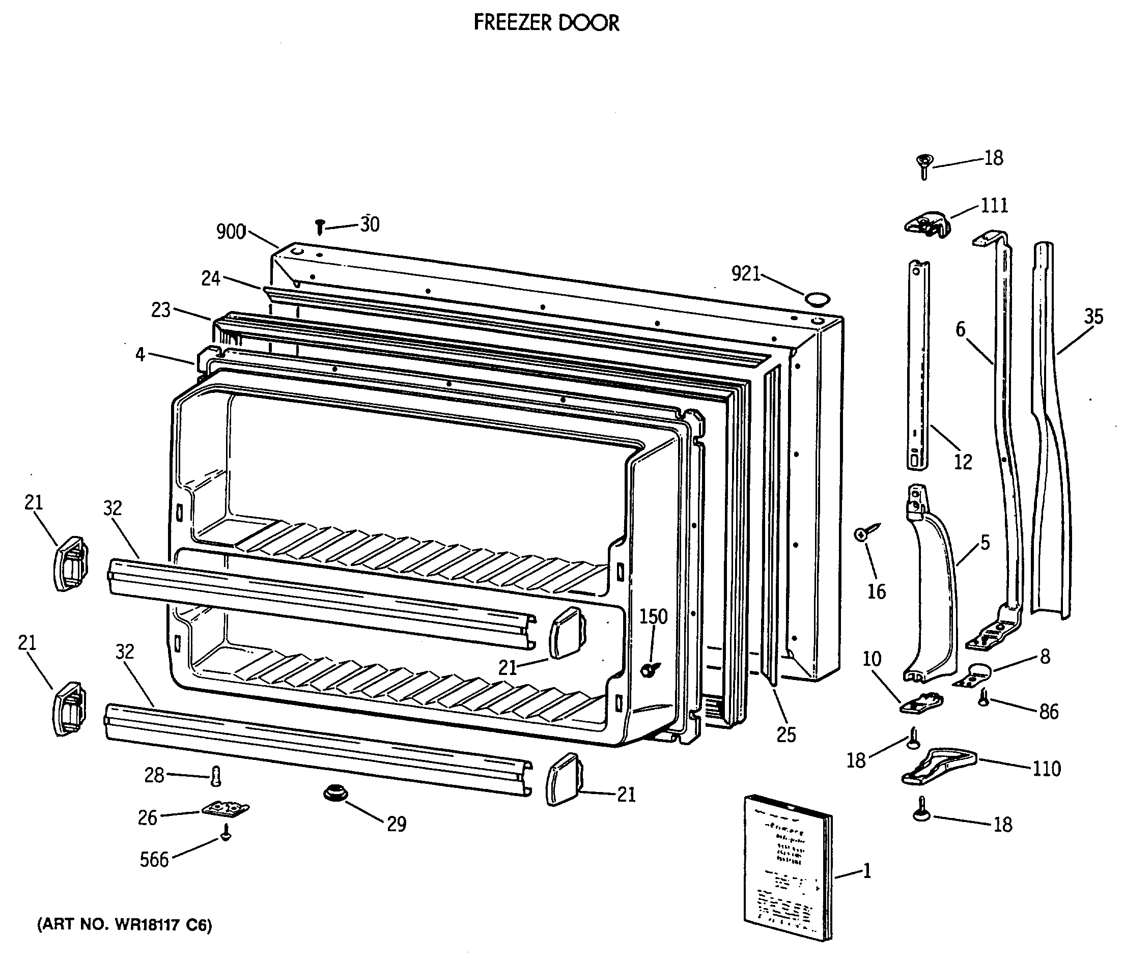 FREEZER DOOR