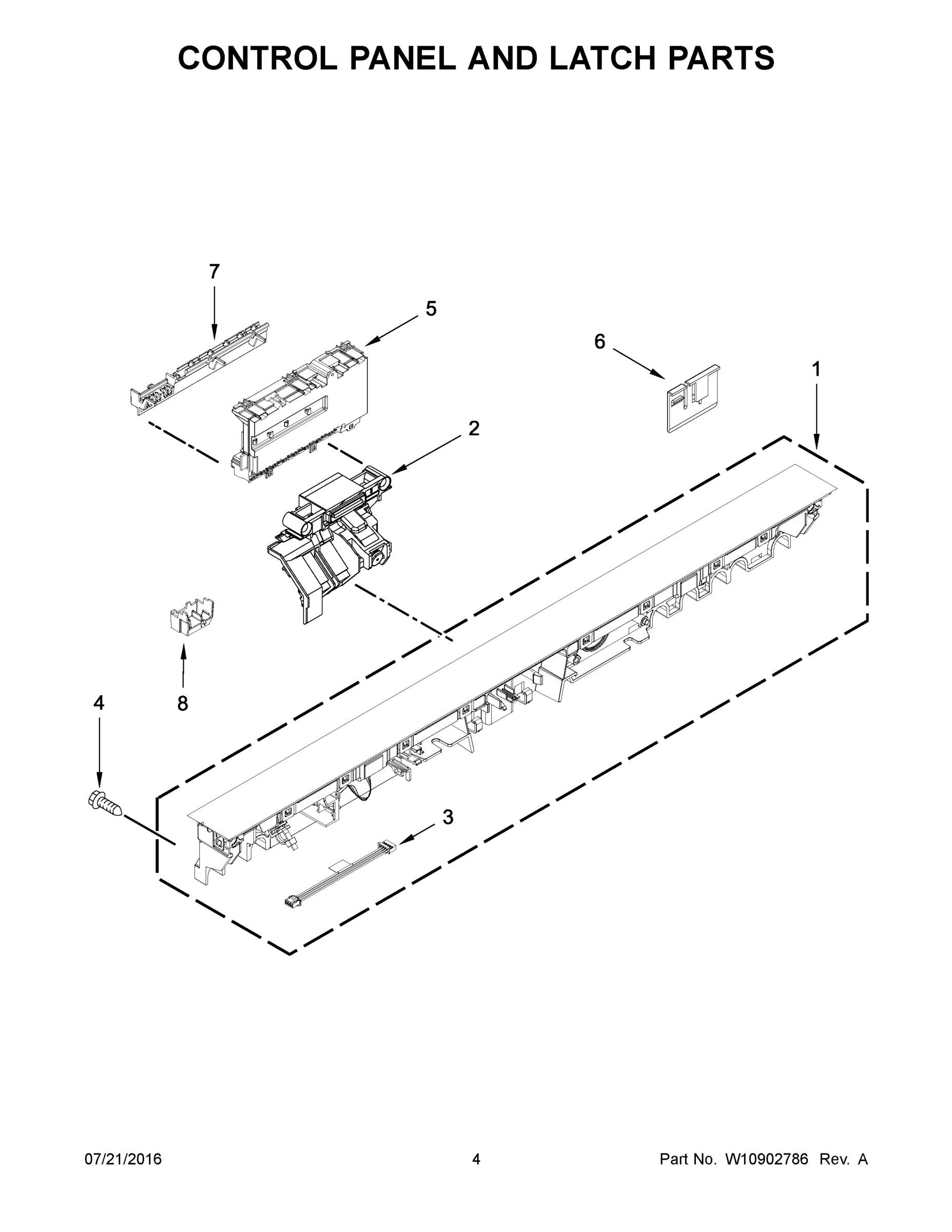 03 - CONTROL PANEL AND LATCH PARTS