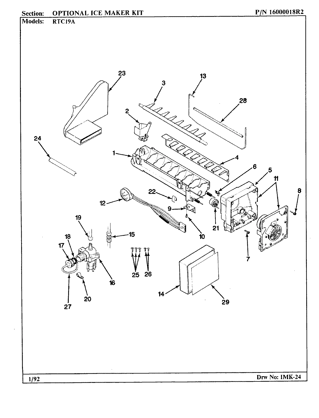 04 - OPTIONAL ICE MAKER KIT