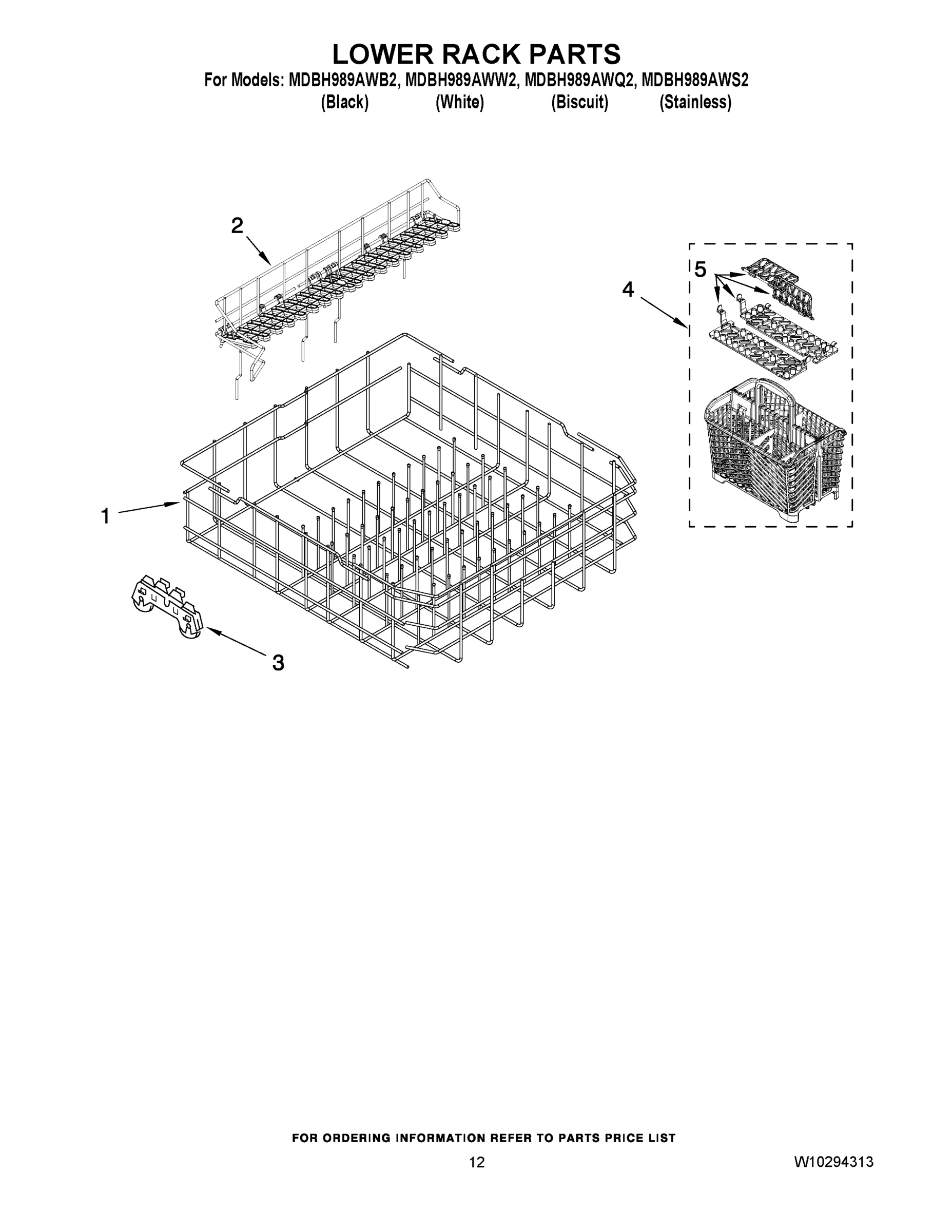 10 - LOWER RACK PARTS