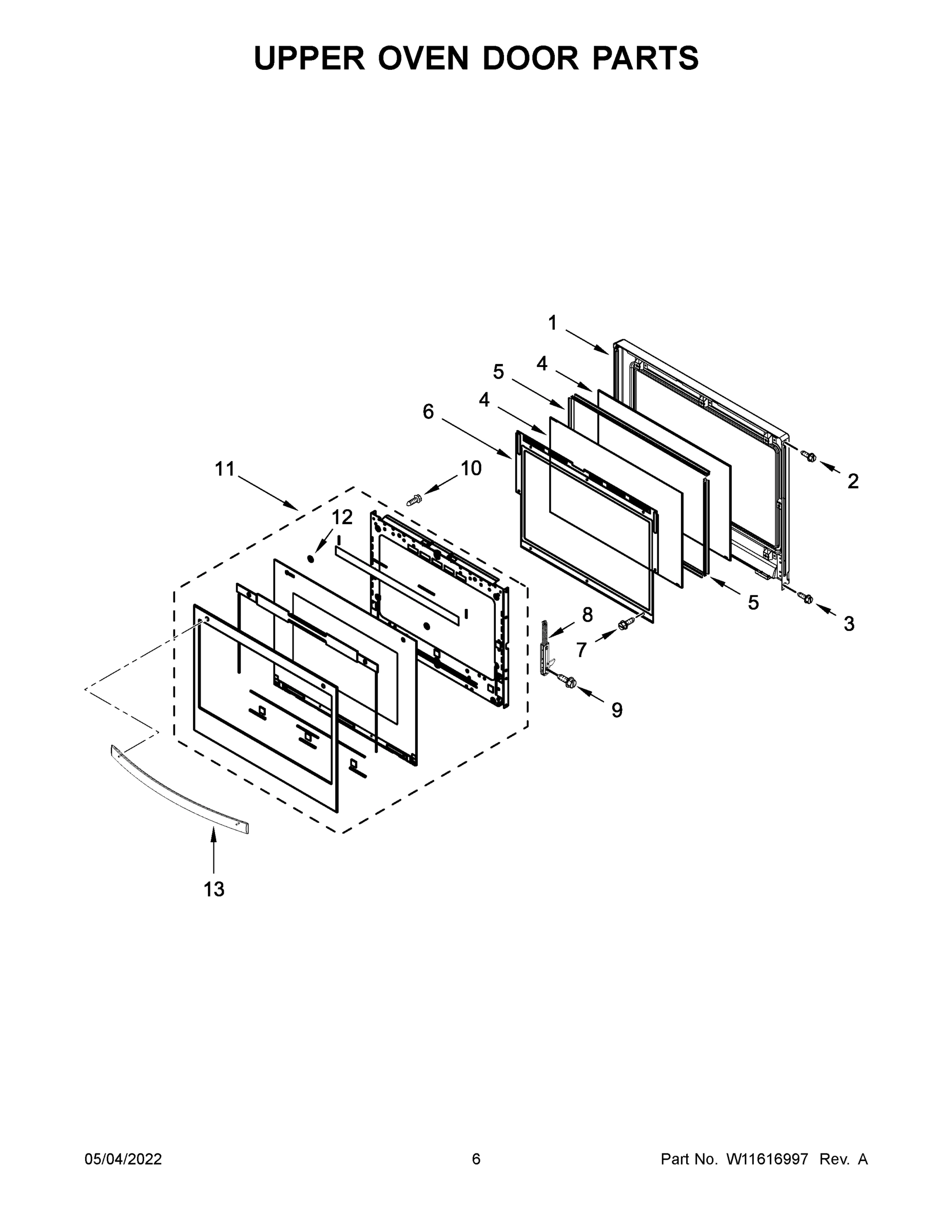 04 - UPPER OVEN DOOR PARTS