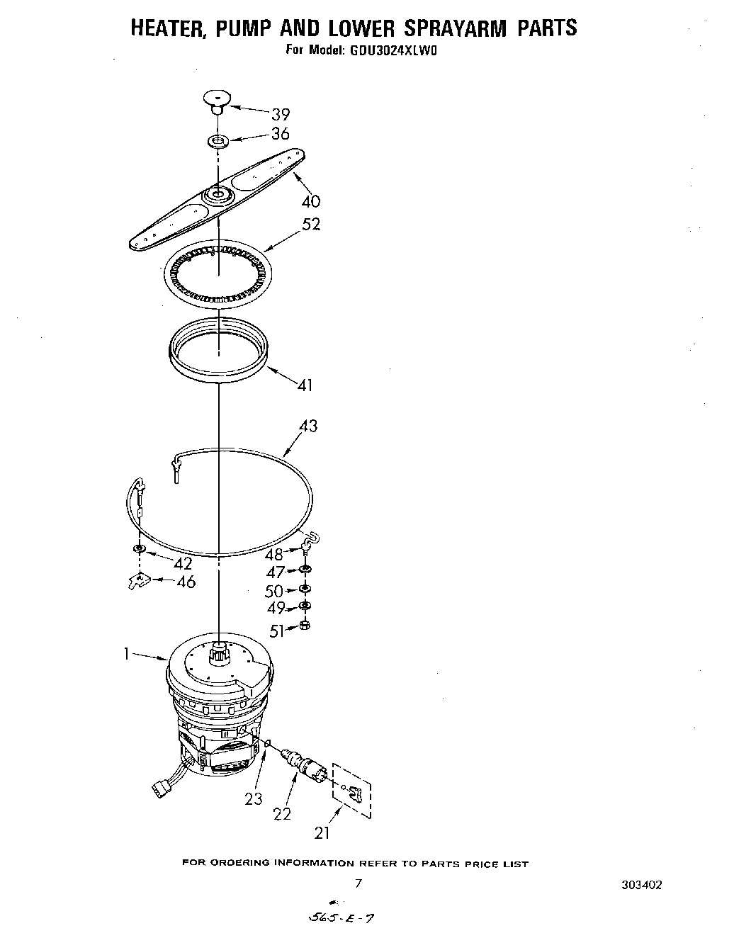 05 - HEATER, PUMP AND LOWER SPRAY ARM