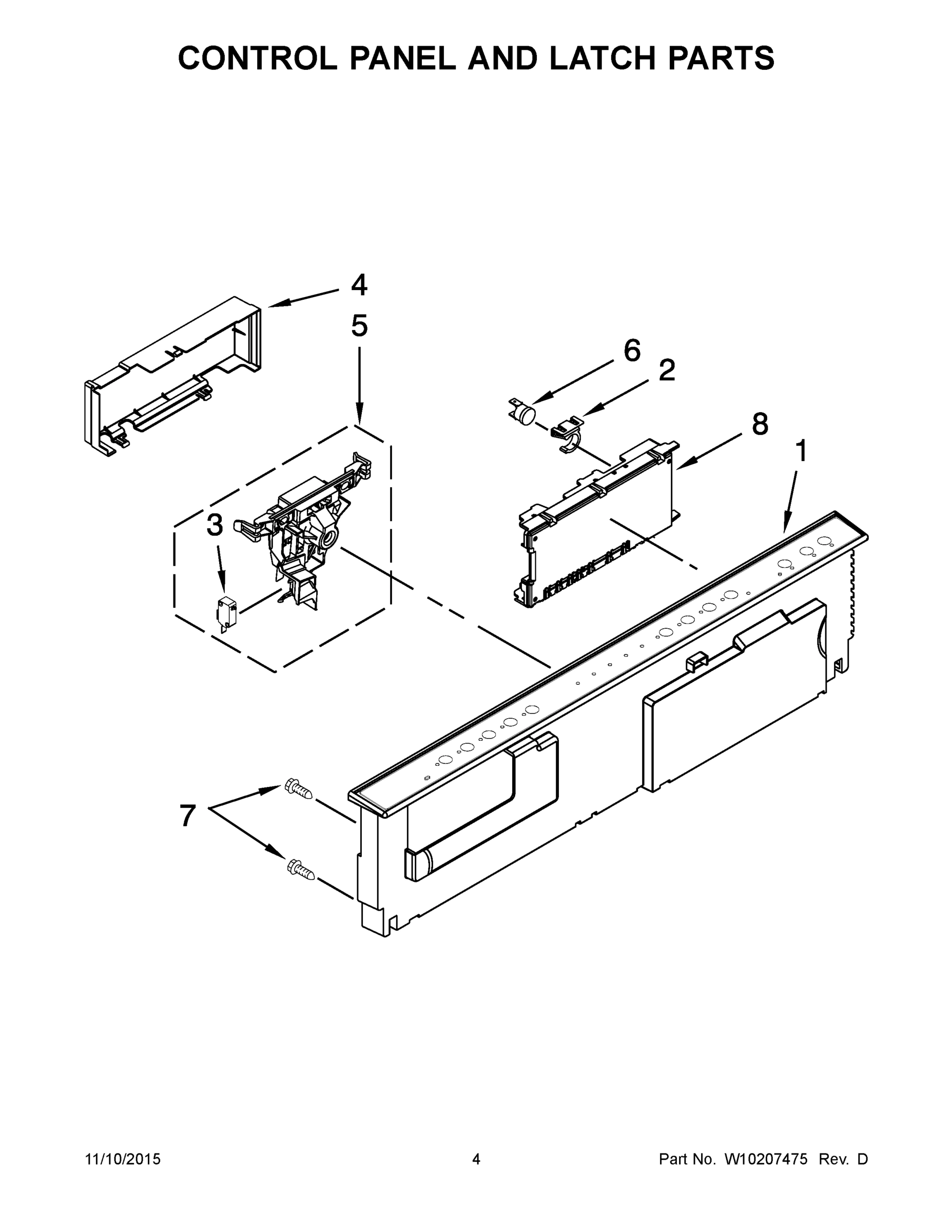 03 - CONTROL PANEL AND LATCH PARTS