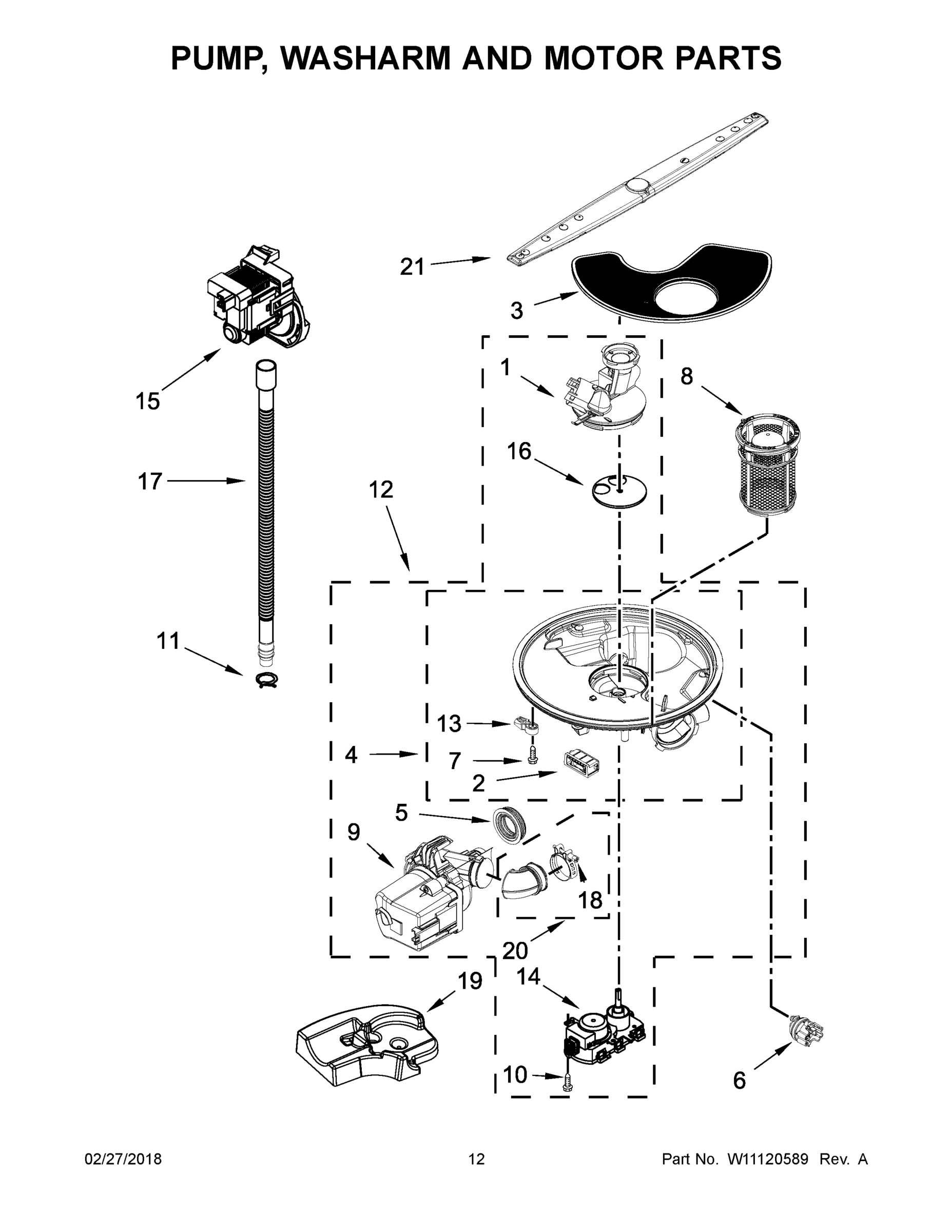 07 - PUMP, WASHARM AND MOTOR PARTS