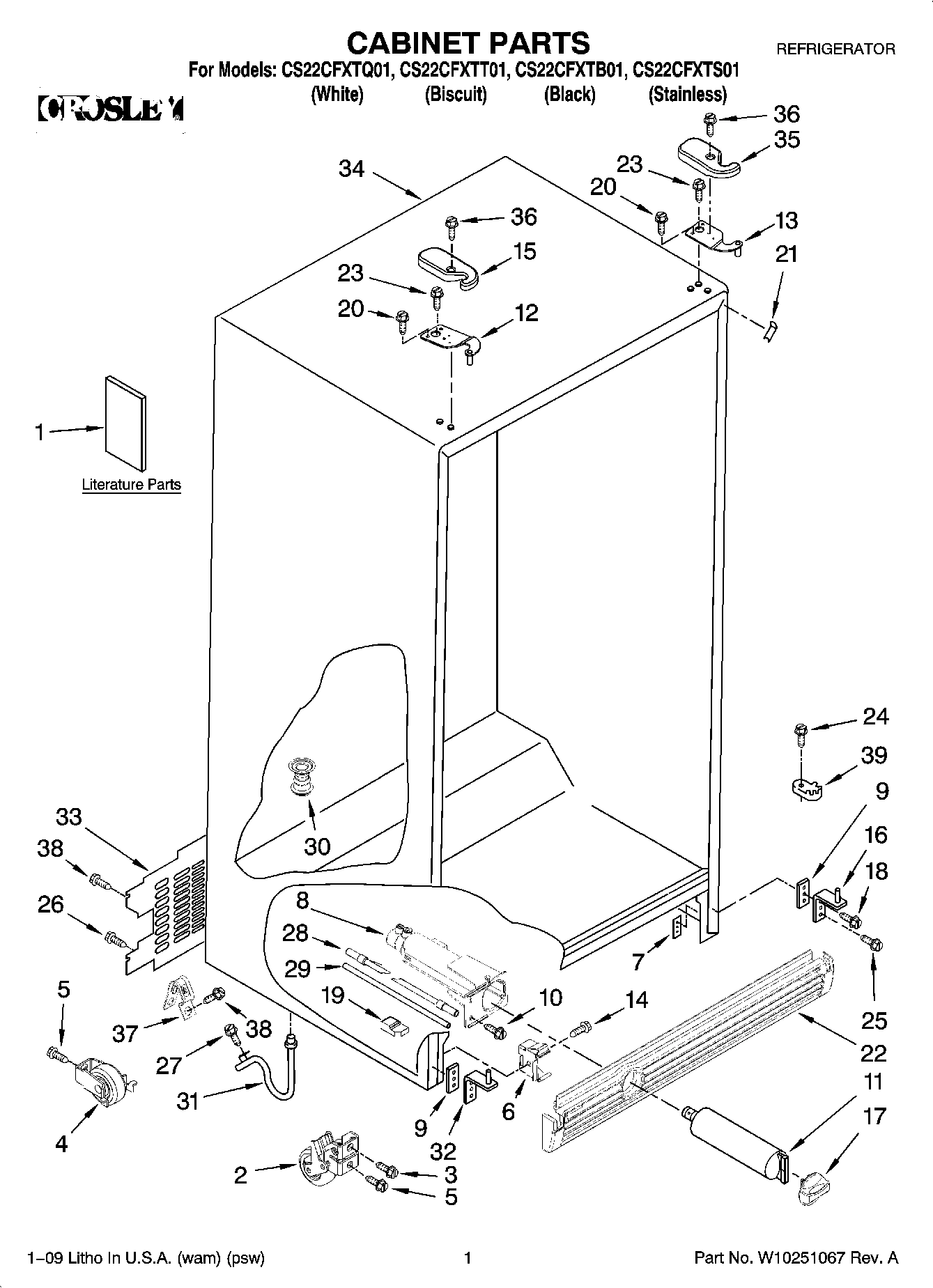 01 - CABINET PARTS