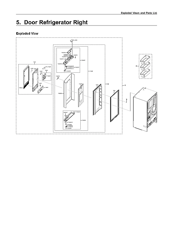 RIGHT REFRIGERATOR DOOR PARTS