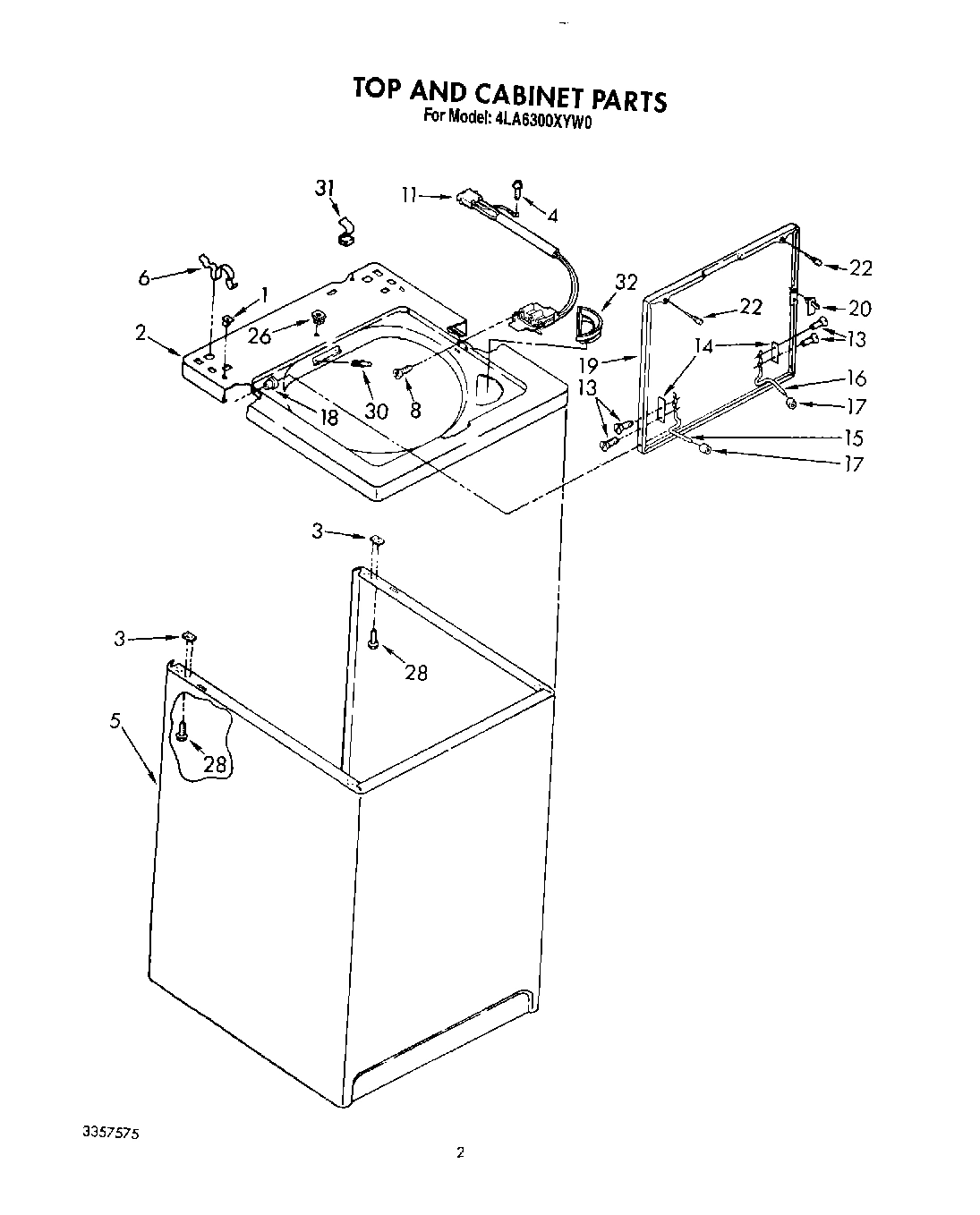 02 - TOP AND CABINET, LIT/OPTIONAL