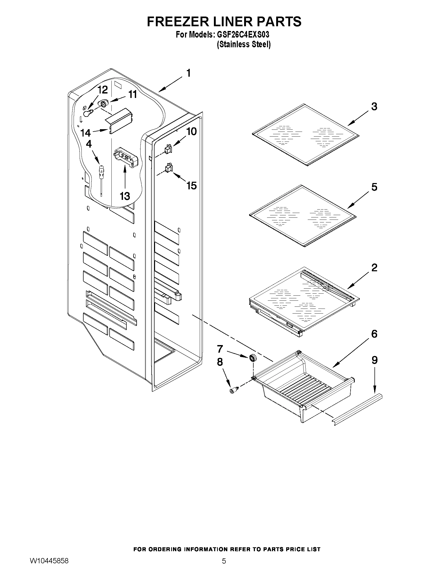 04 - FREEZER LINER PARTS