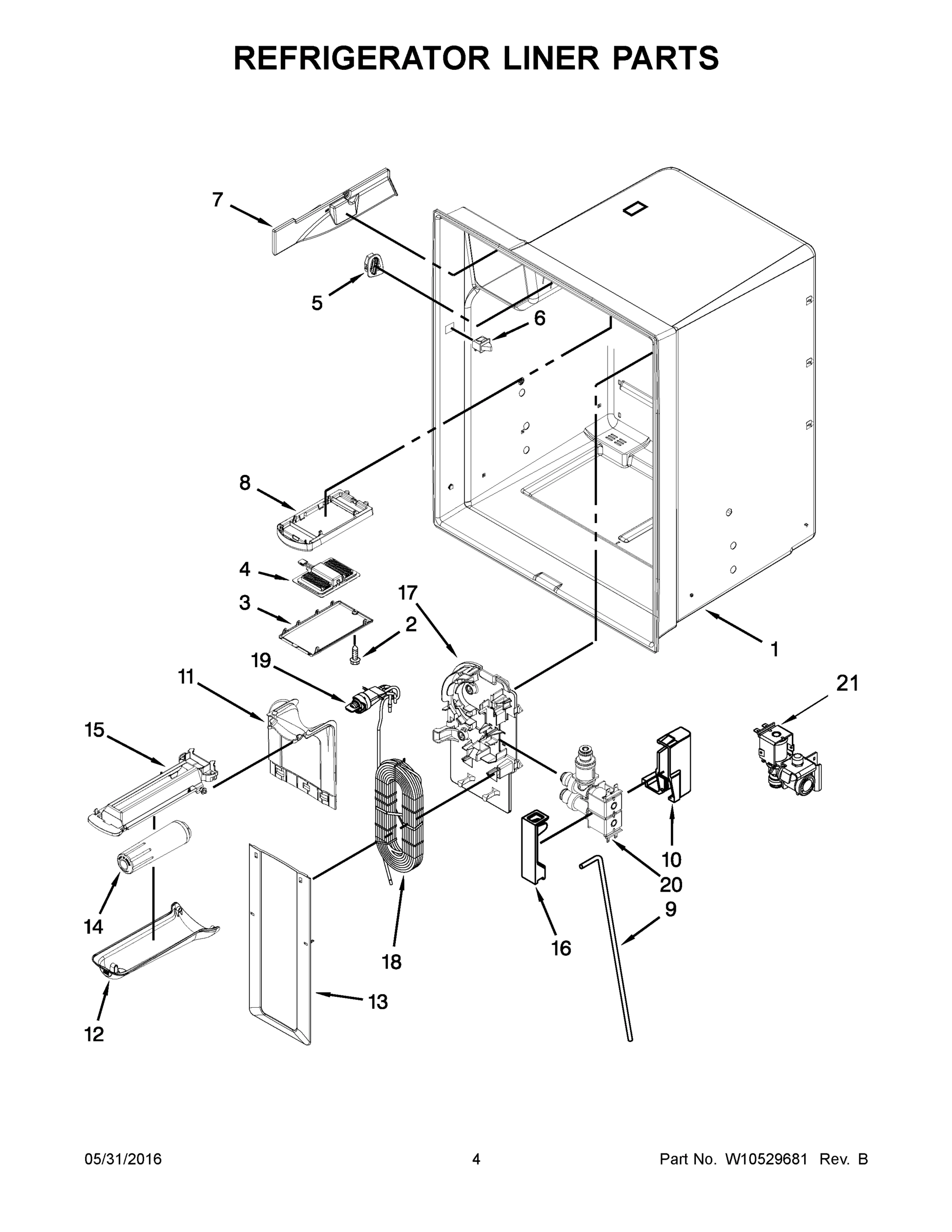03 - REFRIGERATOR LINER PARTS