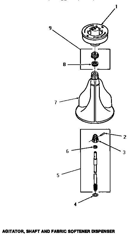 04 - AGITATOR, SHAFT & FABRIC SOFTENER DISP