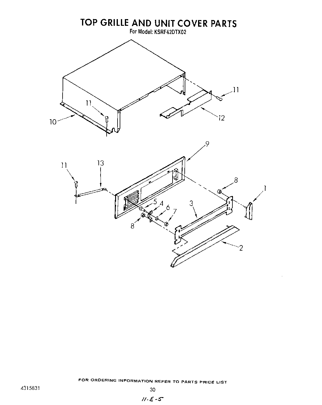 17 - TOP GRILLE AND UNIT COVER