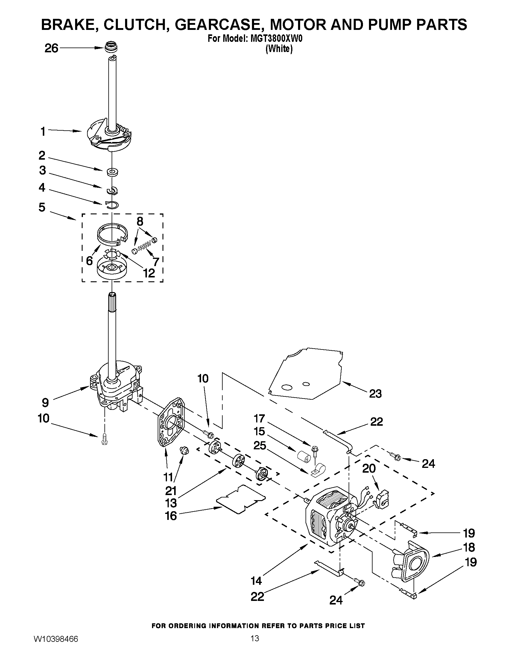 08 - BRAKE, CLUTCH, GEARCASE, MOTOR AND PUMP PARTS