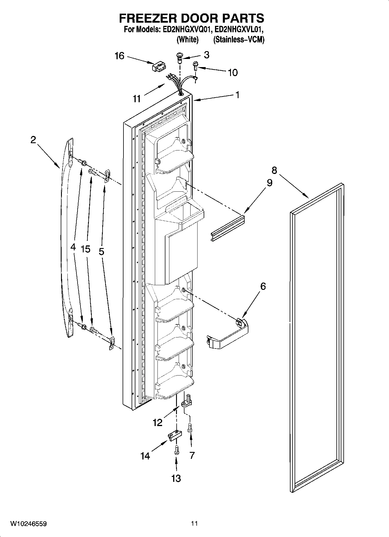 07 - FREEZER DOOR PARTS