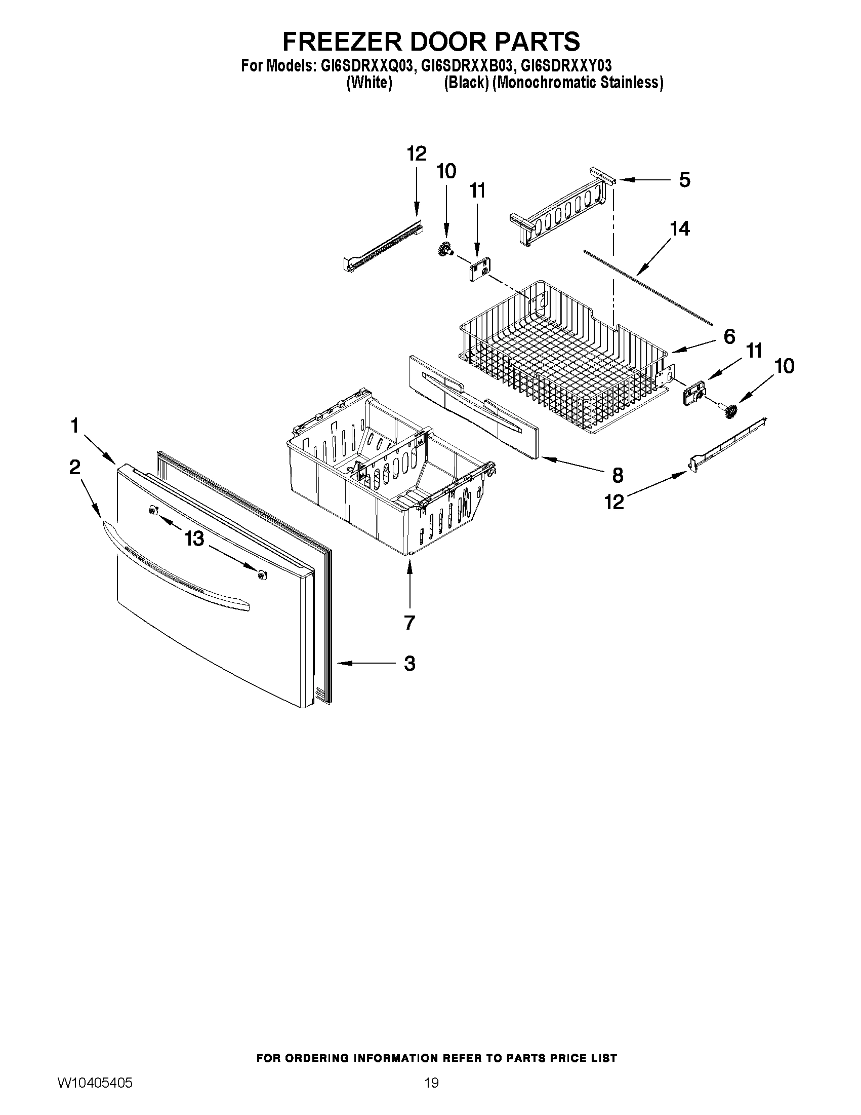 10 - FREEZER DOOR PARTS