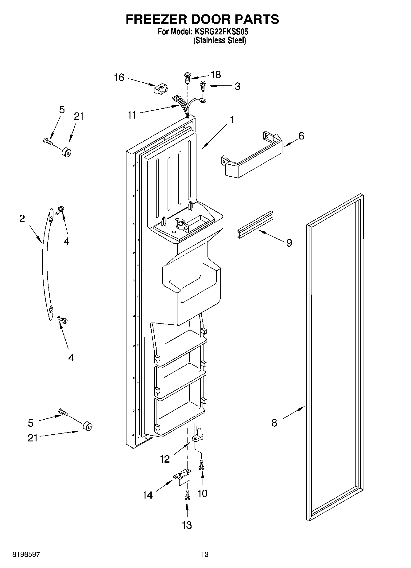08 - FREEZER DOOR PARTS