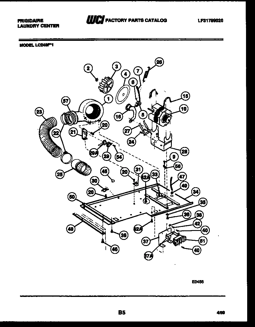 05 - DRYER MOTOR, BLOWER AND BELT