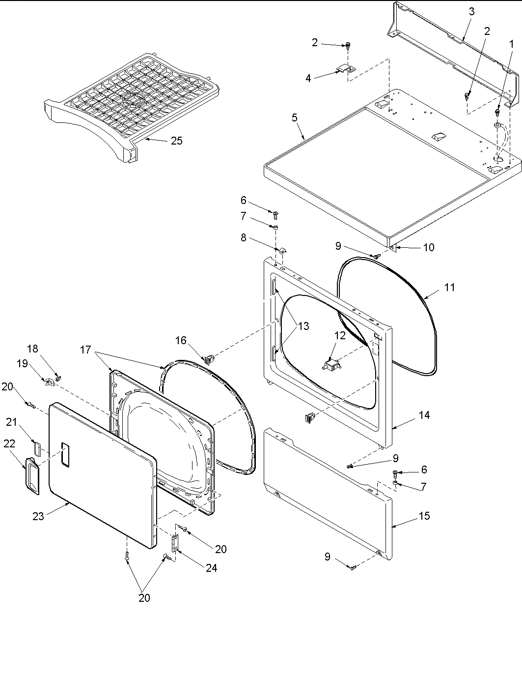 03 - DOOR AND FRONT, ACCESS, AND TOP PANELS
