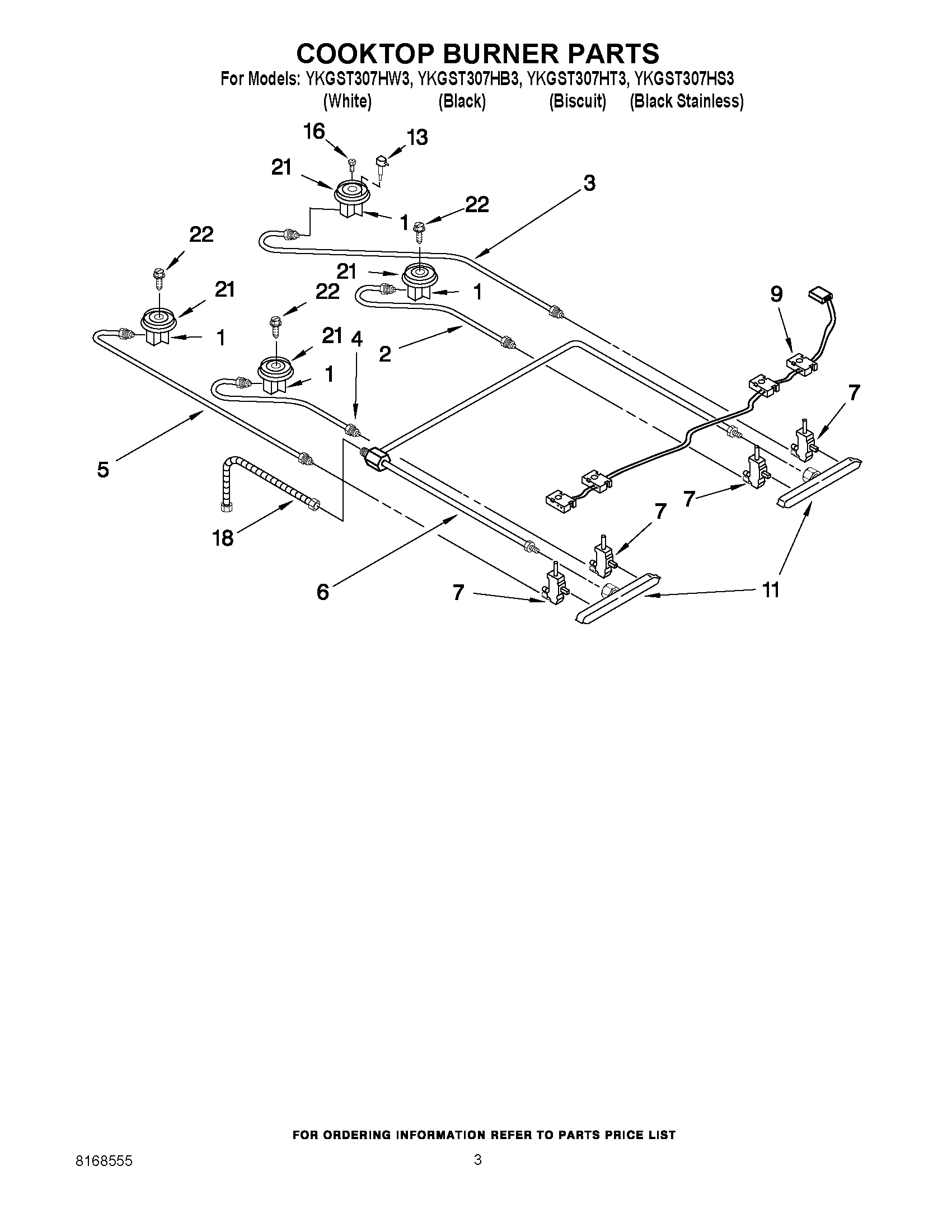 02 - COOKTOP BURNER PARTS