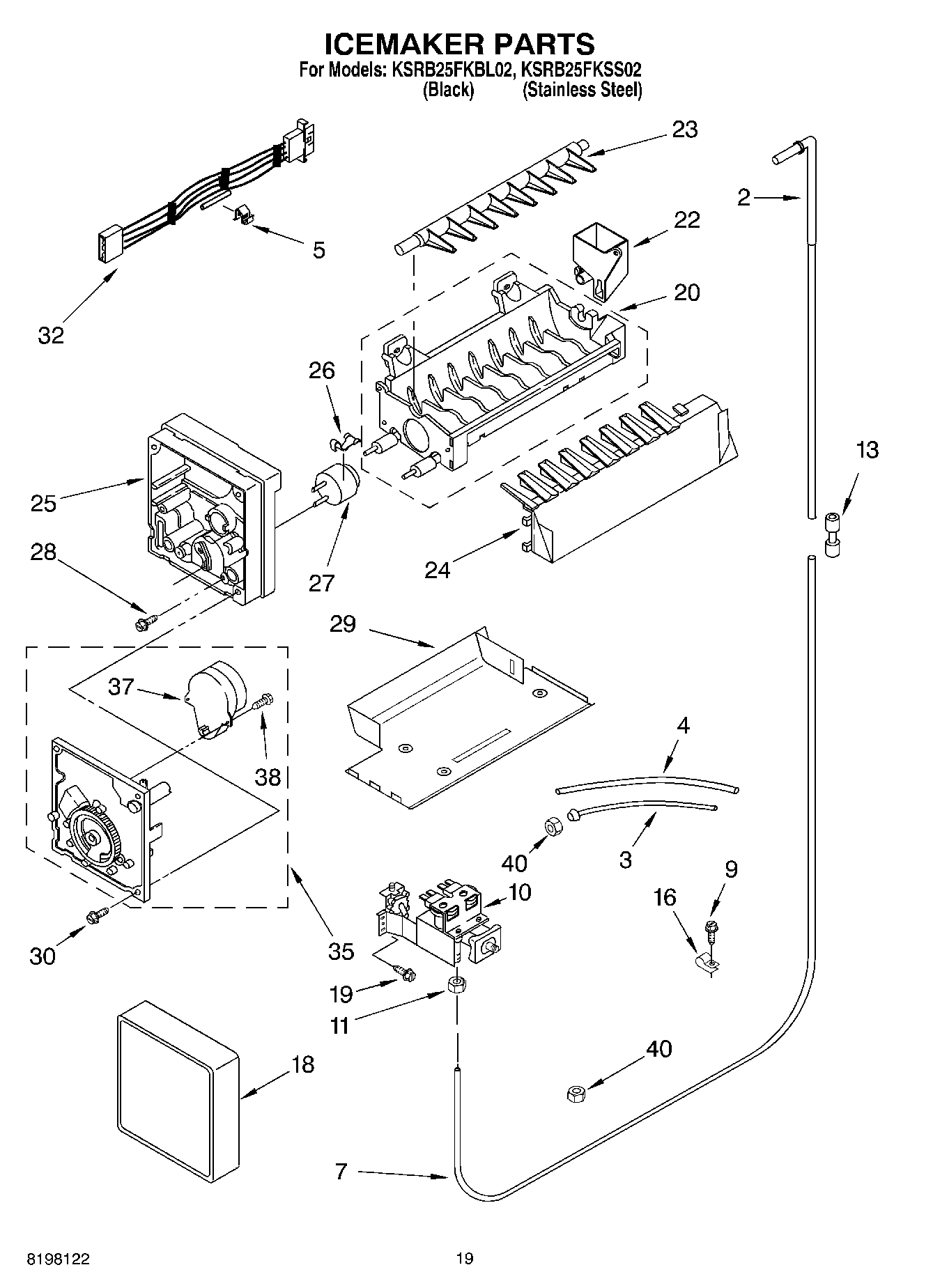 12 - ICE MAKER, OPTIONAL