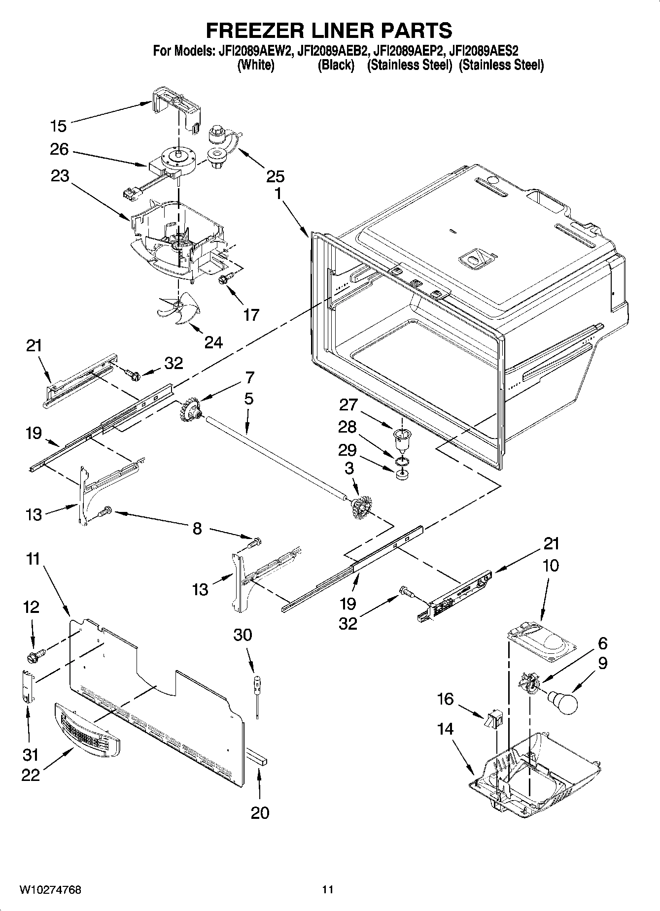 06 - FREEZER LINER PARTS