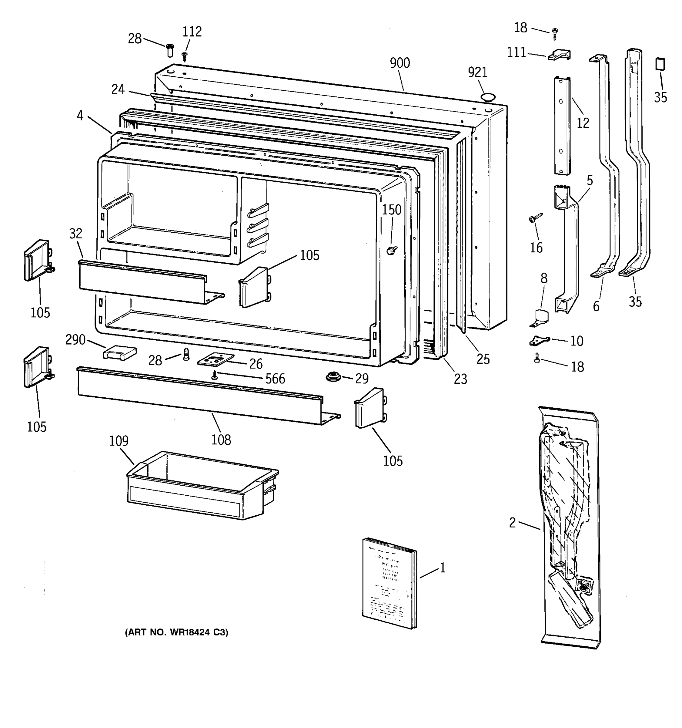 FREEZER DOOR