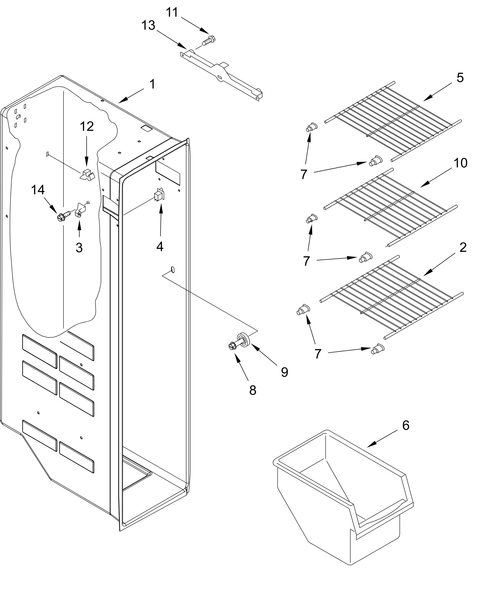 FREEZER LINER PARTS