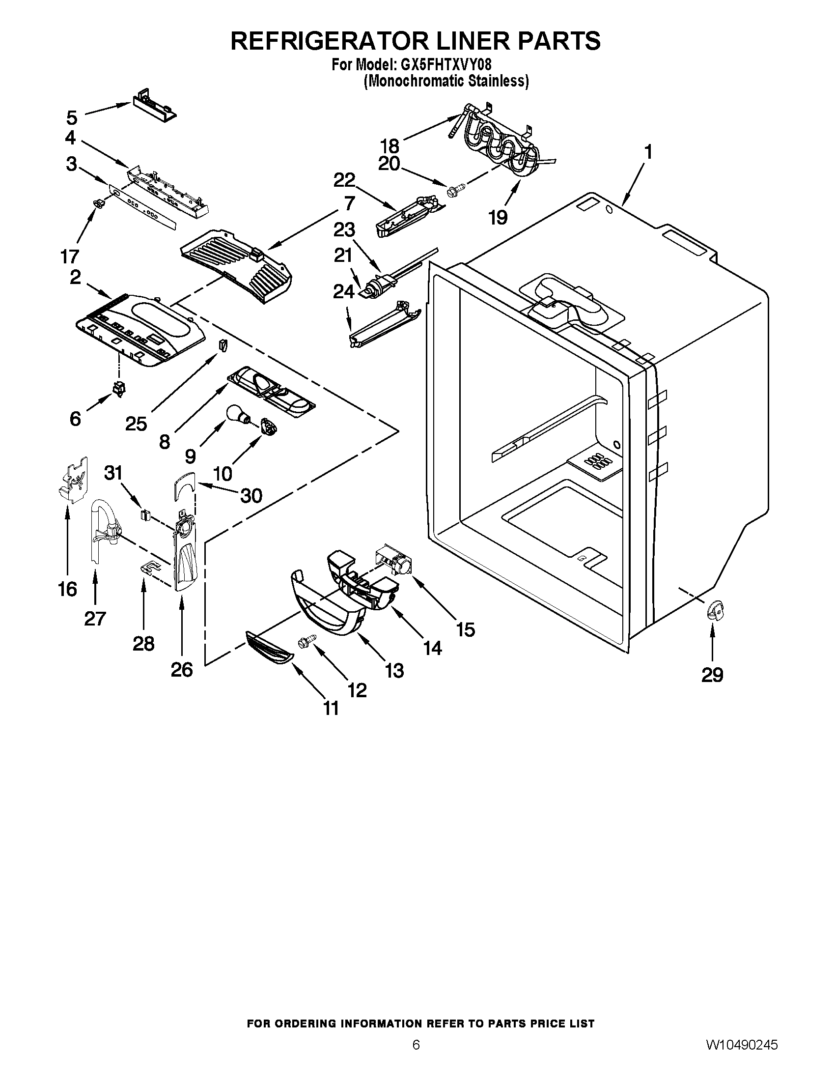 04 - REFRIGERATOR LINER PARTS