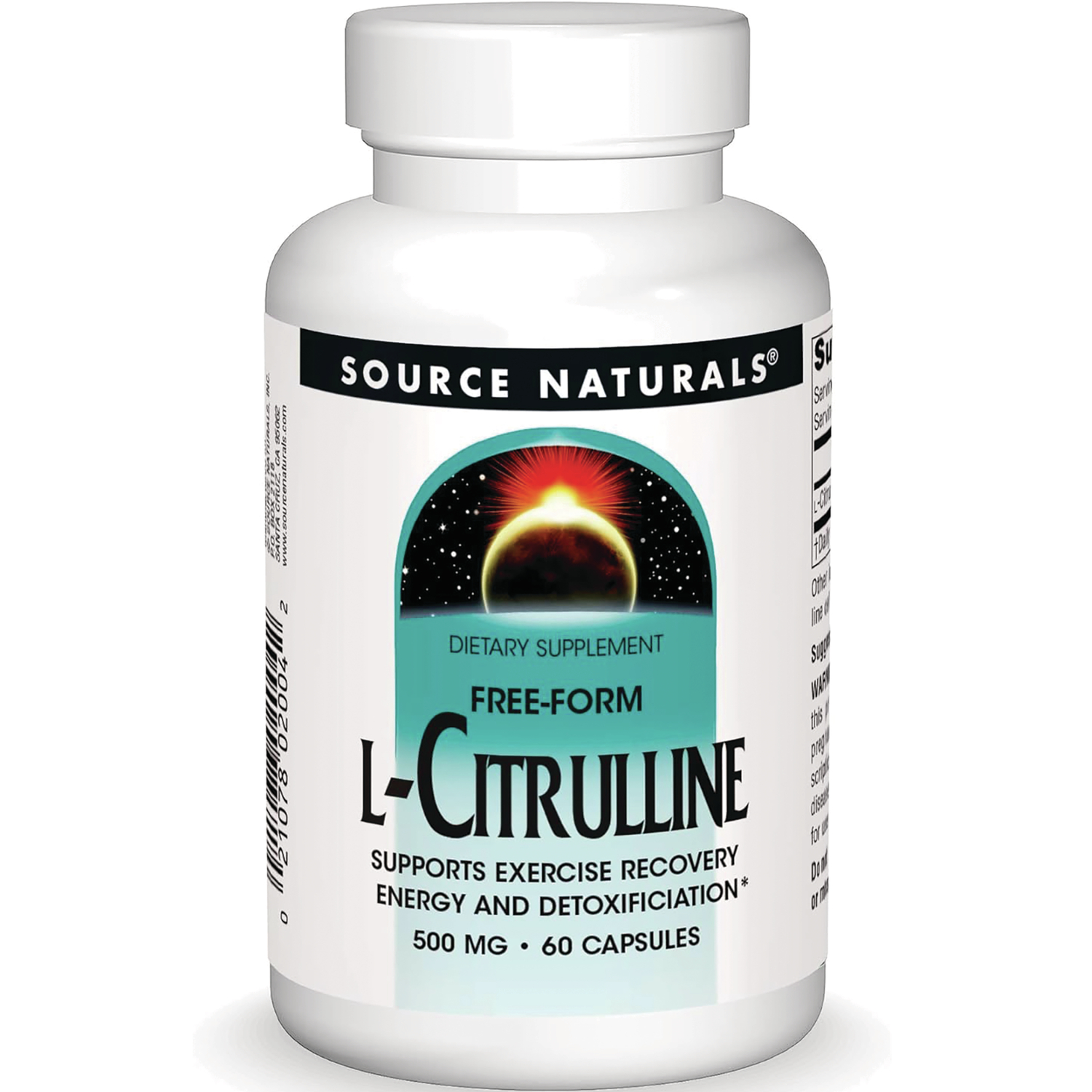 Source Naturals Free Form L-Citrulline Vitamin | 500 mg | 60 Caps
