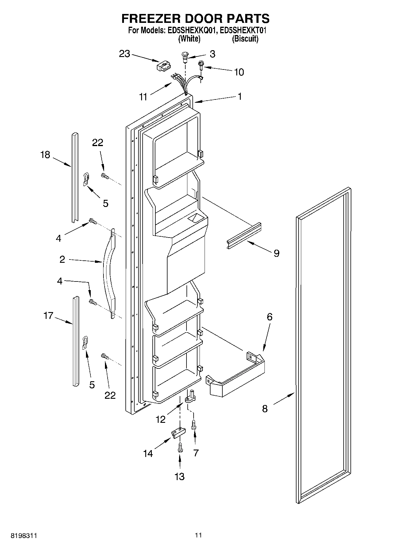 07 - FREEZER DOOR PARTS
