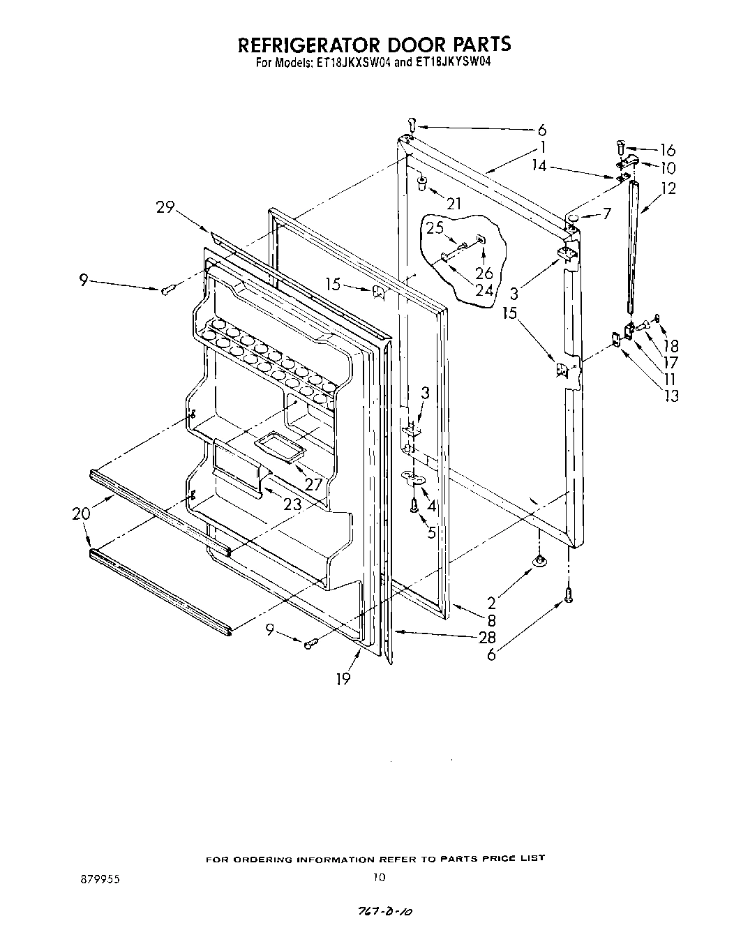08 - REFRIGERATOR DOOR , NOT ILLUSTRATED