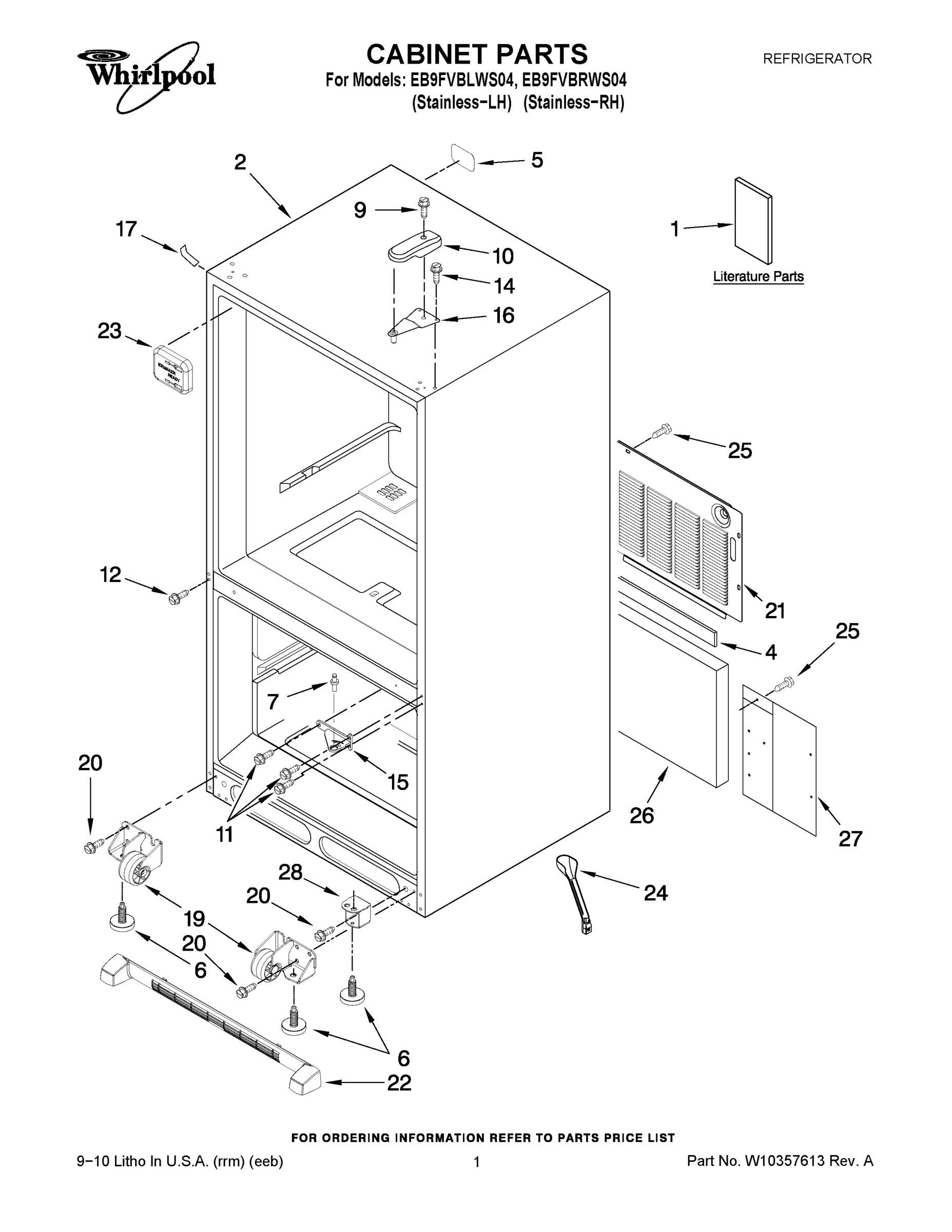 01 - CABINET PARTS