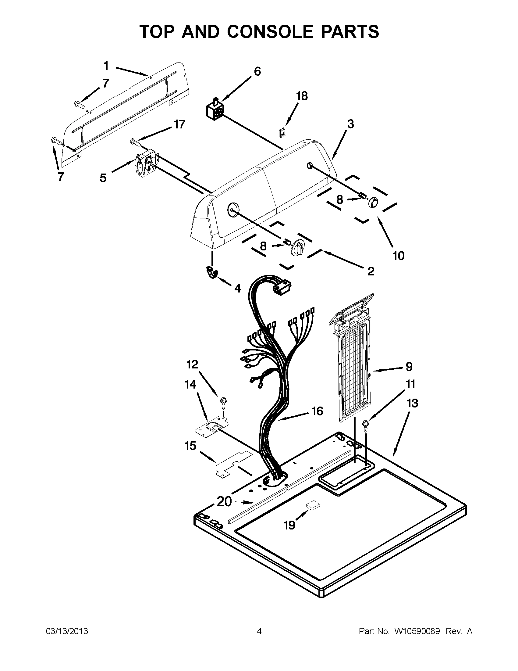 02 - TOP AND CONSOLE PARTS