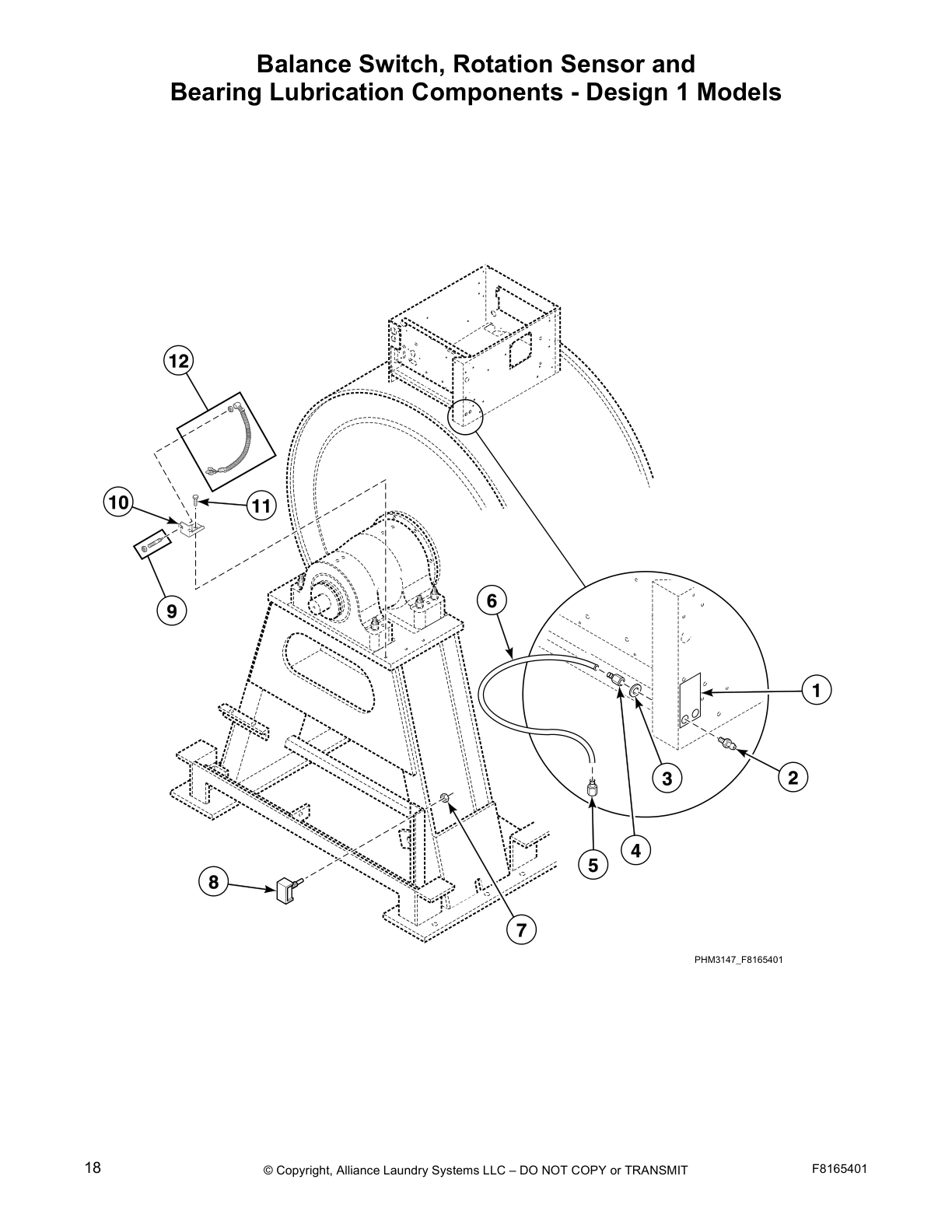 Balance Switch, Rotation Sensor and
Bearing Lubrication Components - Design 1 Models