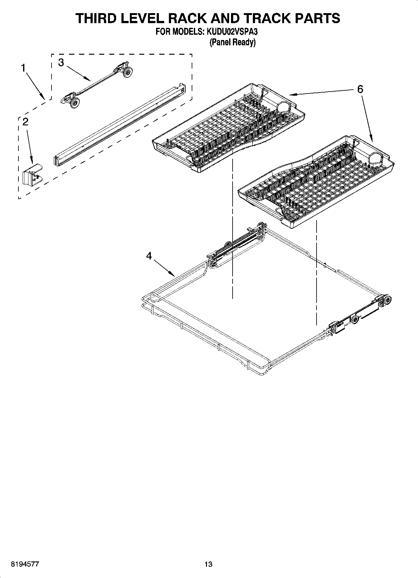 10 - THIRD LEVEL RACK AND TRACK PARTS