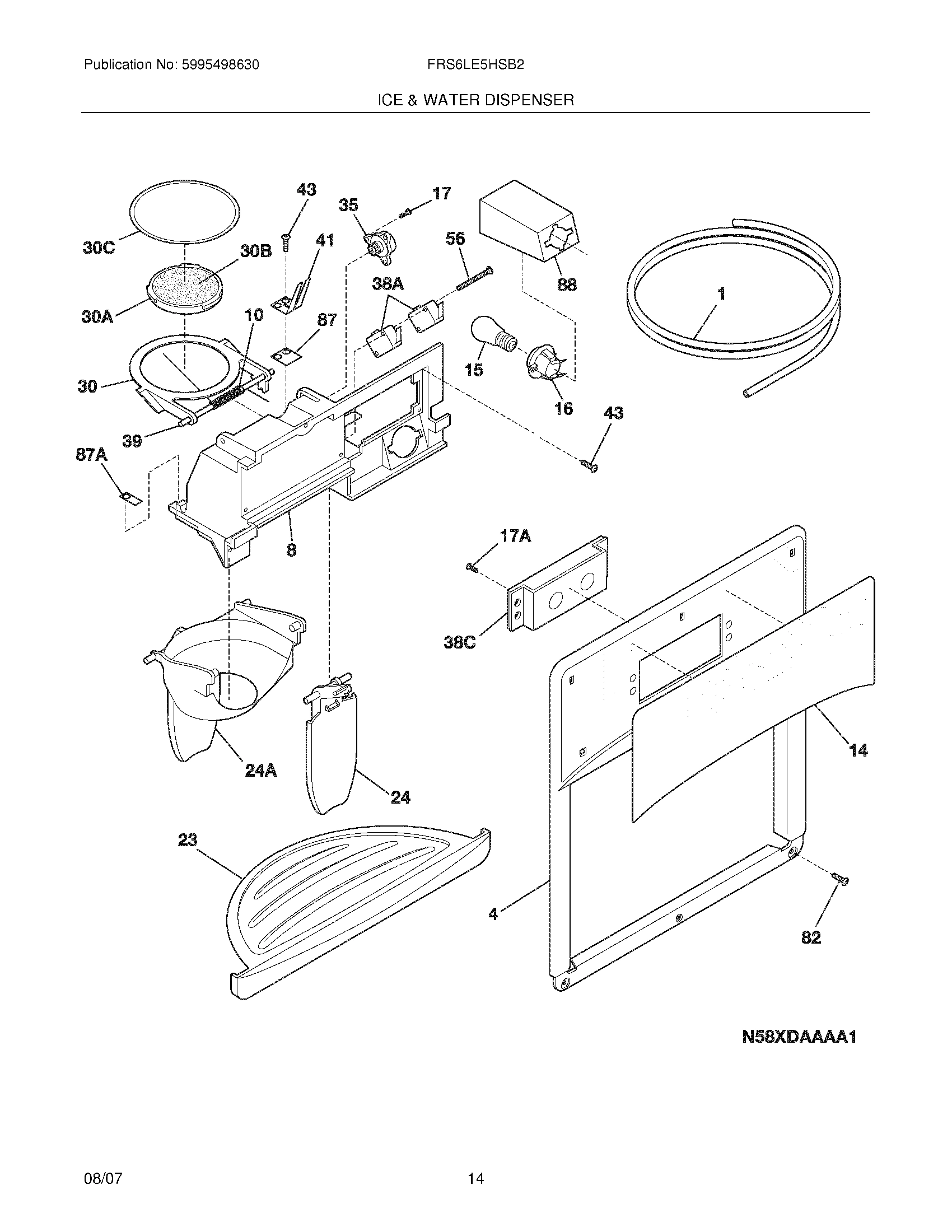 15 - ICE & WATER DISPENSER