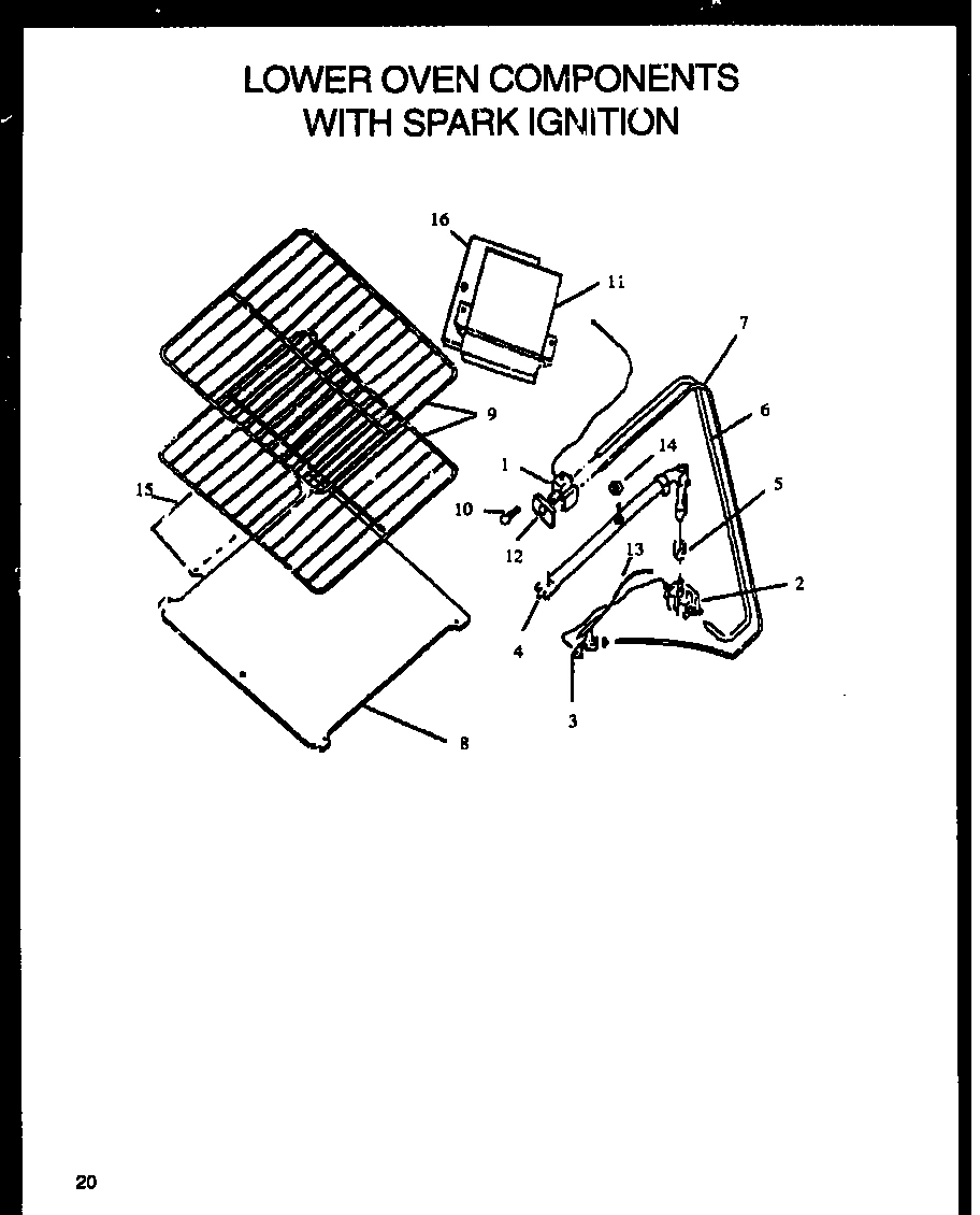 06 - LOWER OVEN COMPNT WITH SPARK IGN