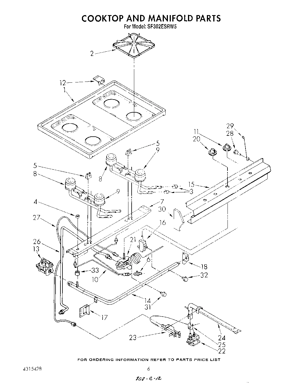 05 - COOK TOP AND MANIFOLD , LITERATURE