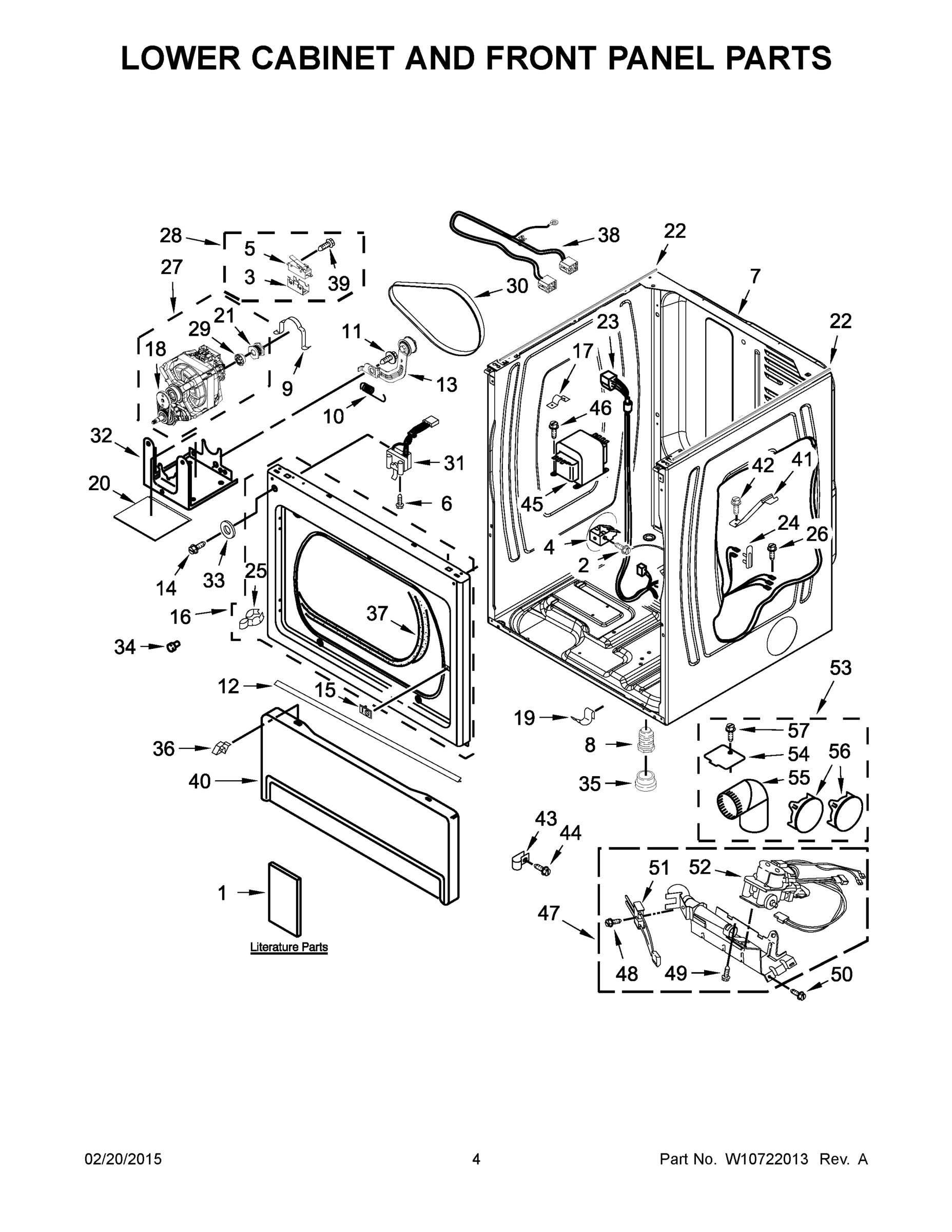 03 - LOWER CABINET AND FRONT PANEL PARTS