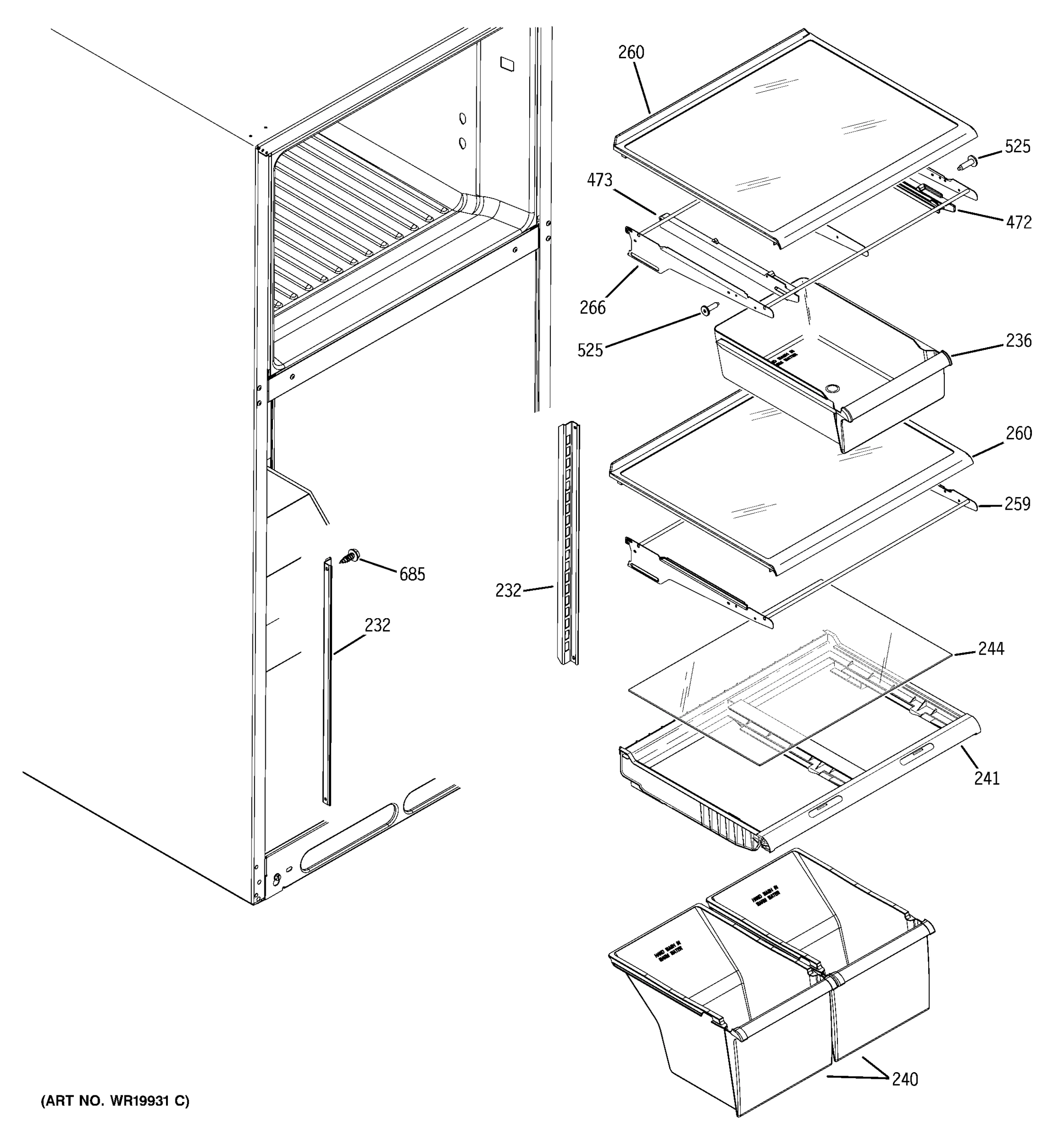 FRESH FOOD SHELVES
