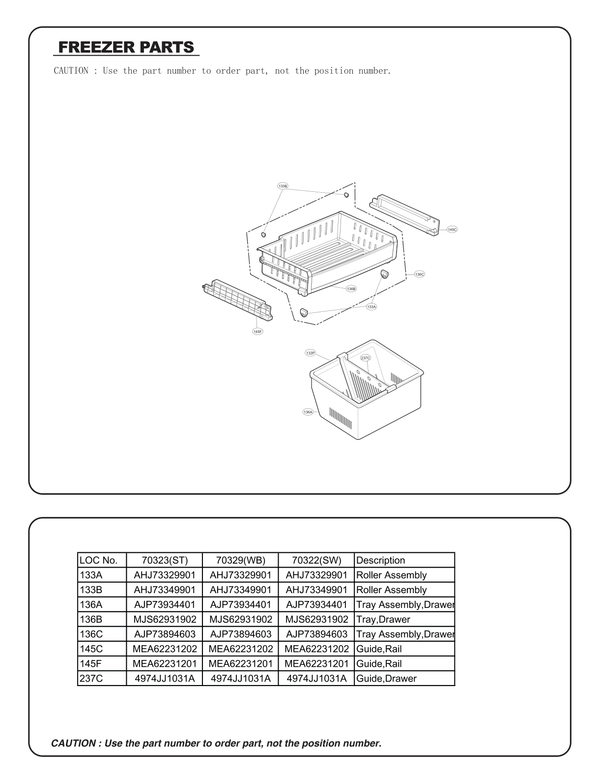 FREEZER PARTS