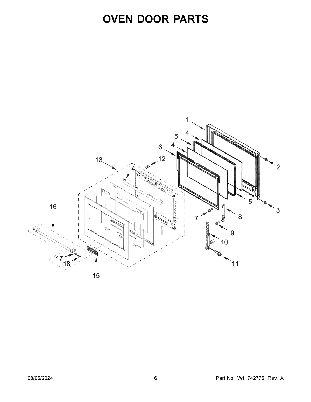 04 - OVEN DOOR PARTS