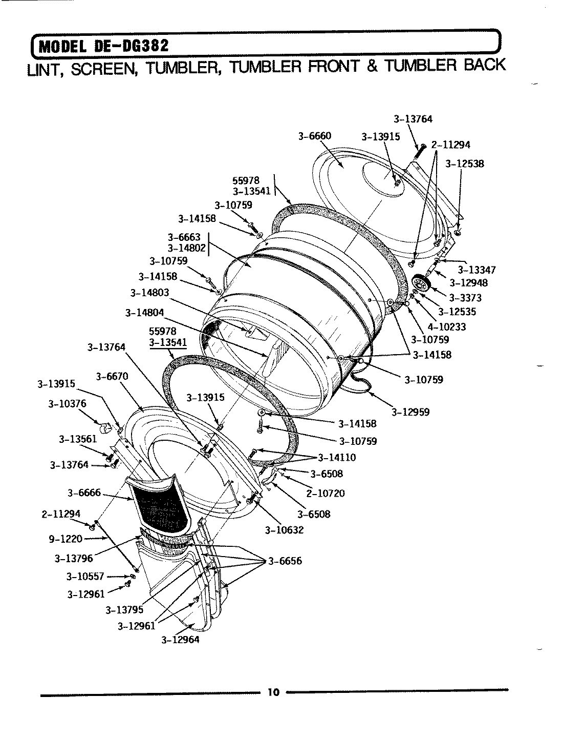 06 - LINT SCREEN, TUMBLER (FRONT & BACK)