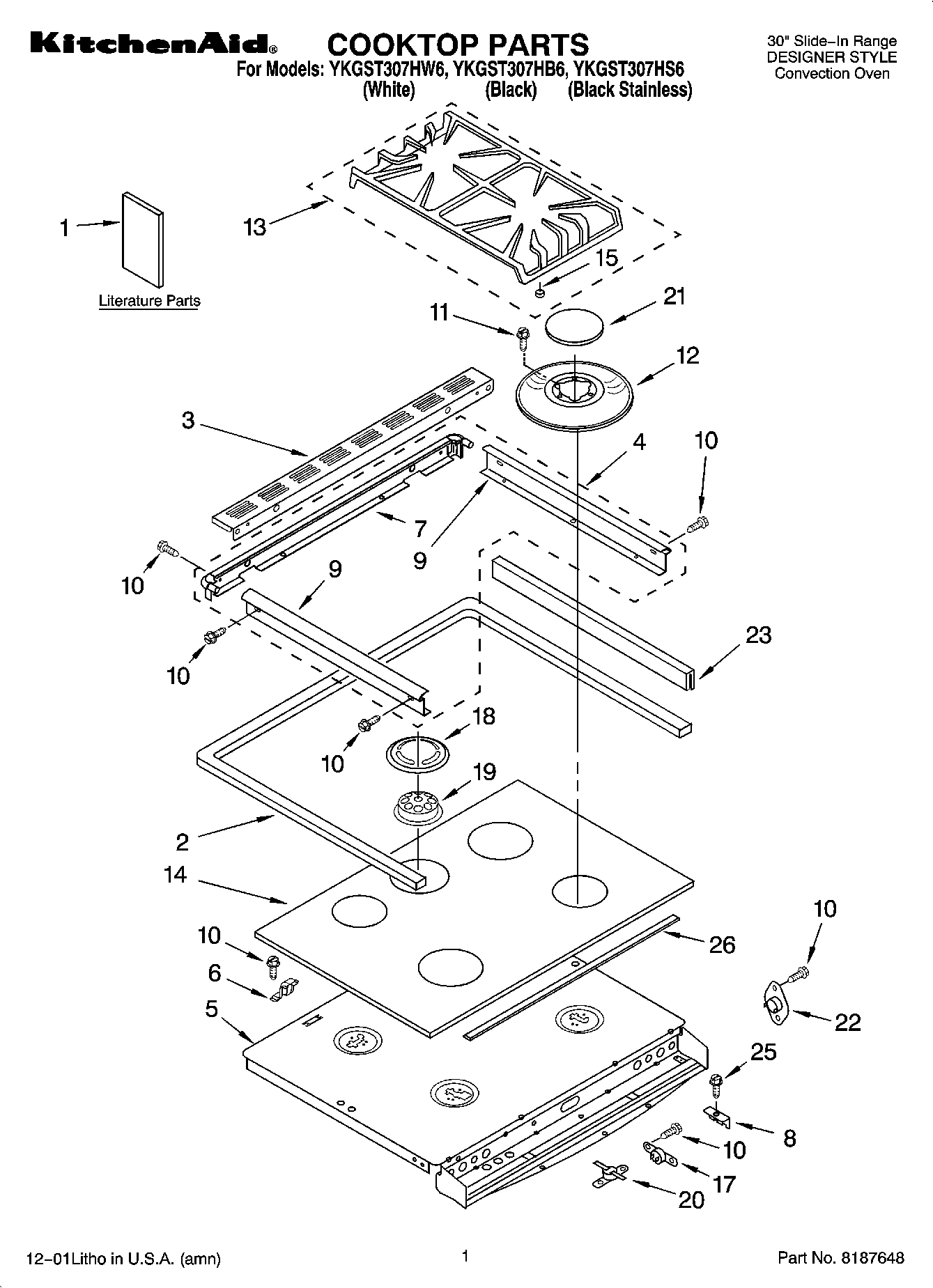 01 - COOKTOP PARTS